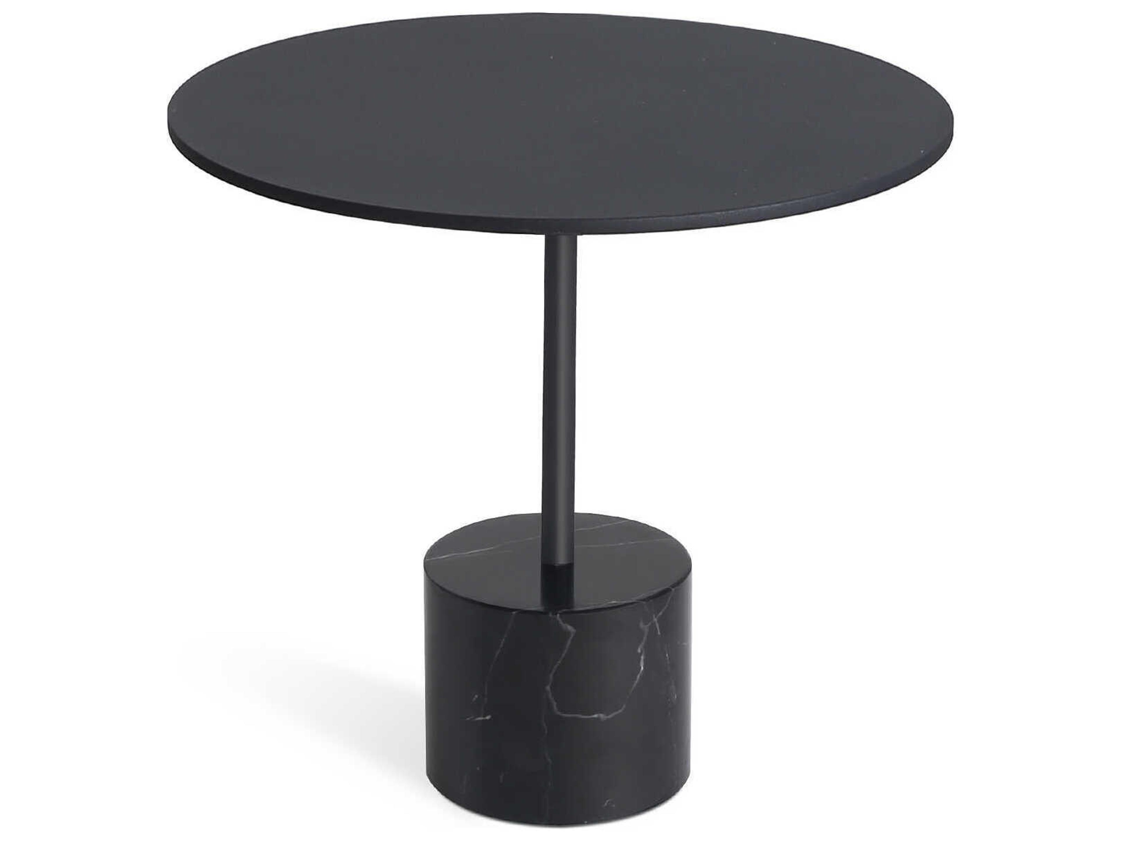 Mobital Circulo Round Metal Black End Table