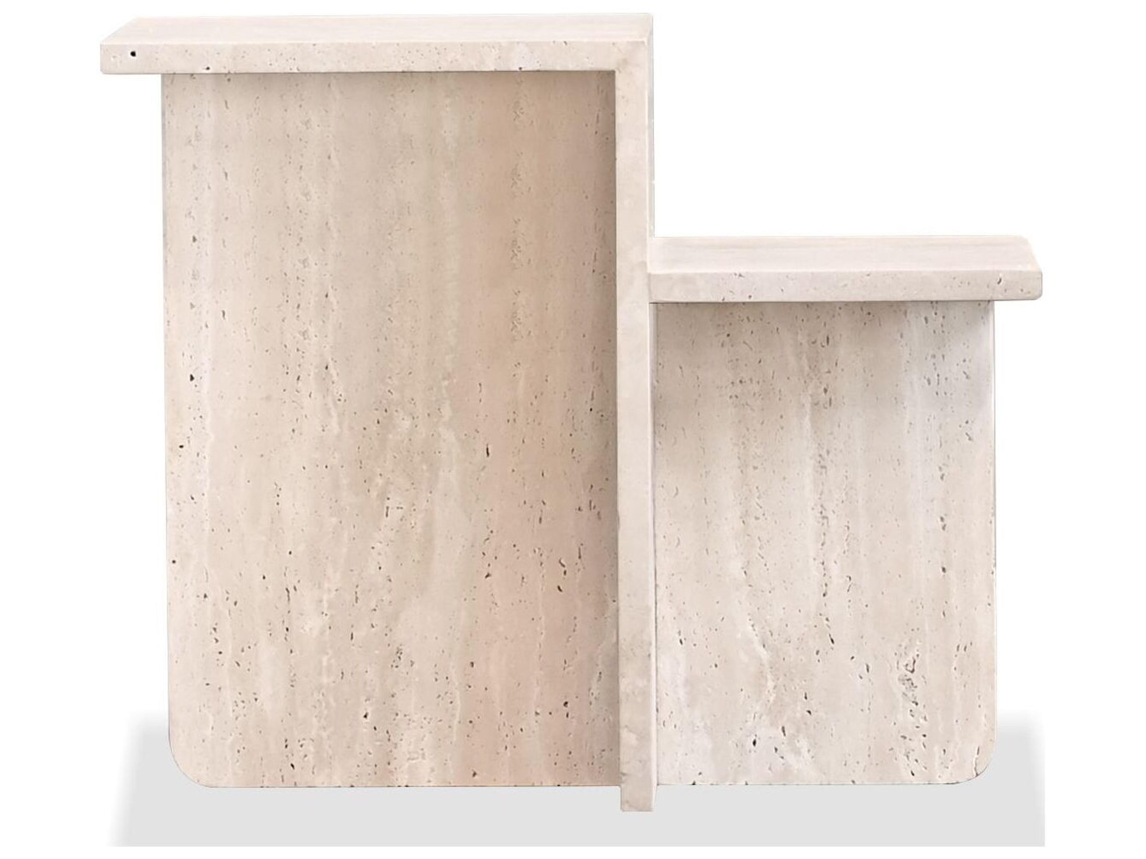Mobital Elli Travertine Marble End Table