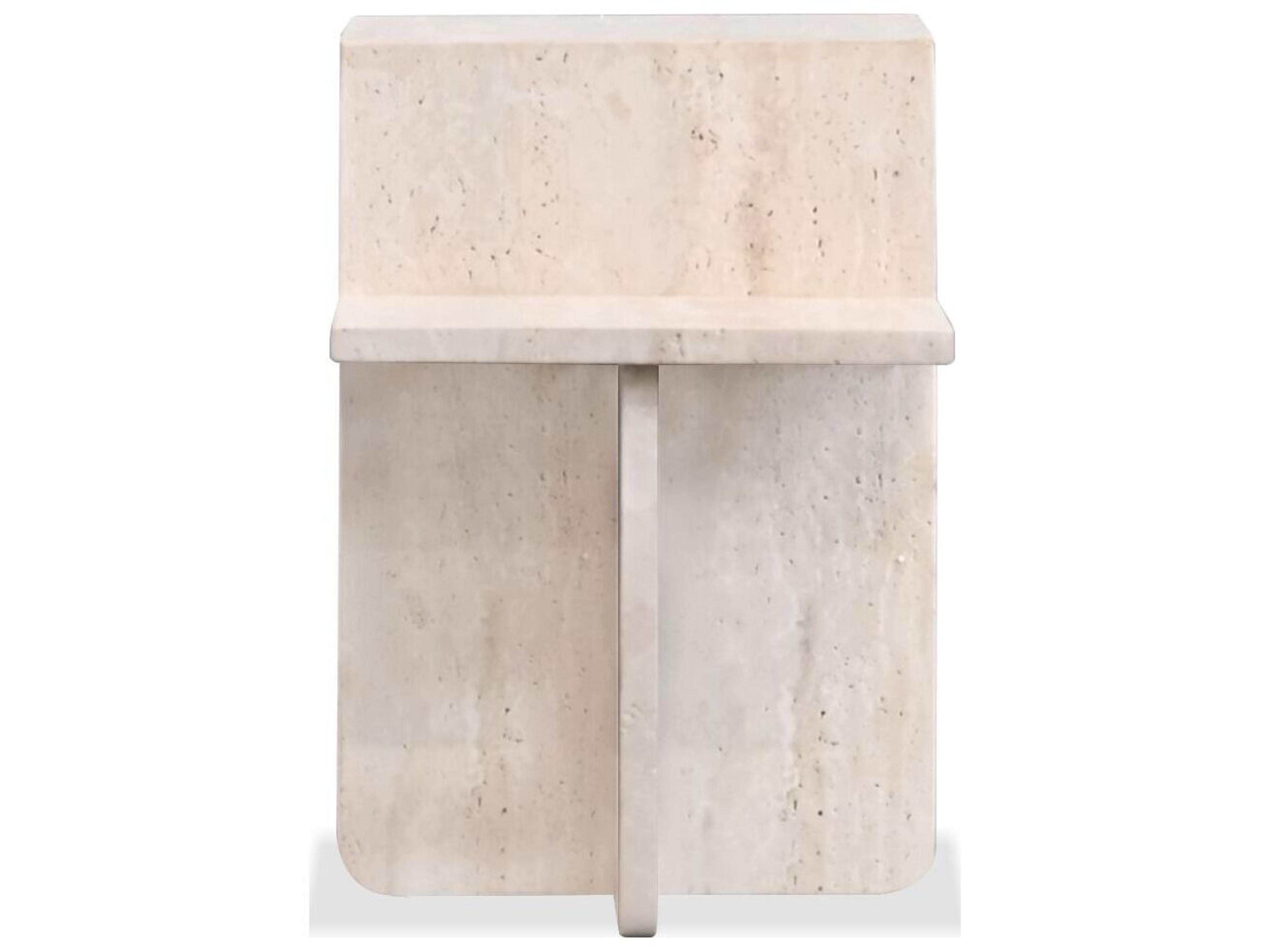 Mobital Elli Travertine Marble End Table