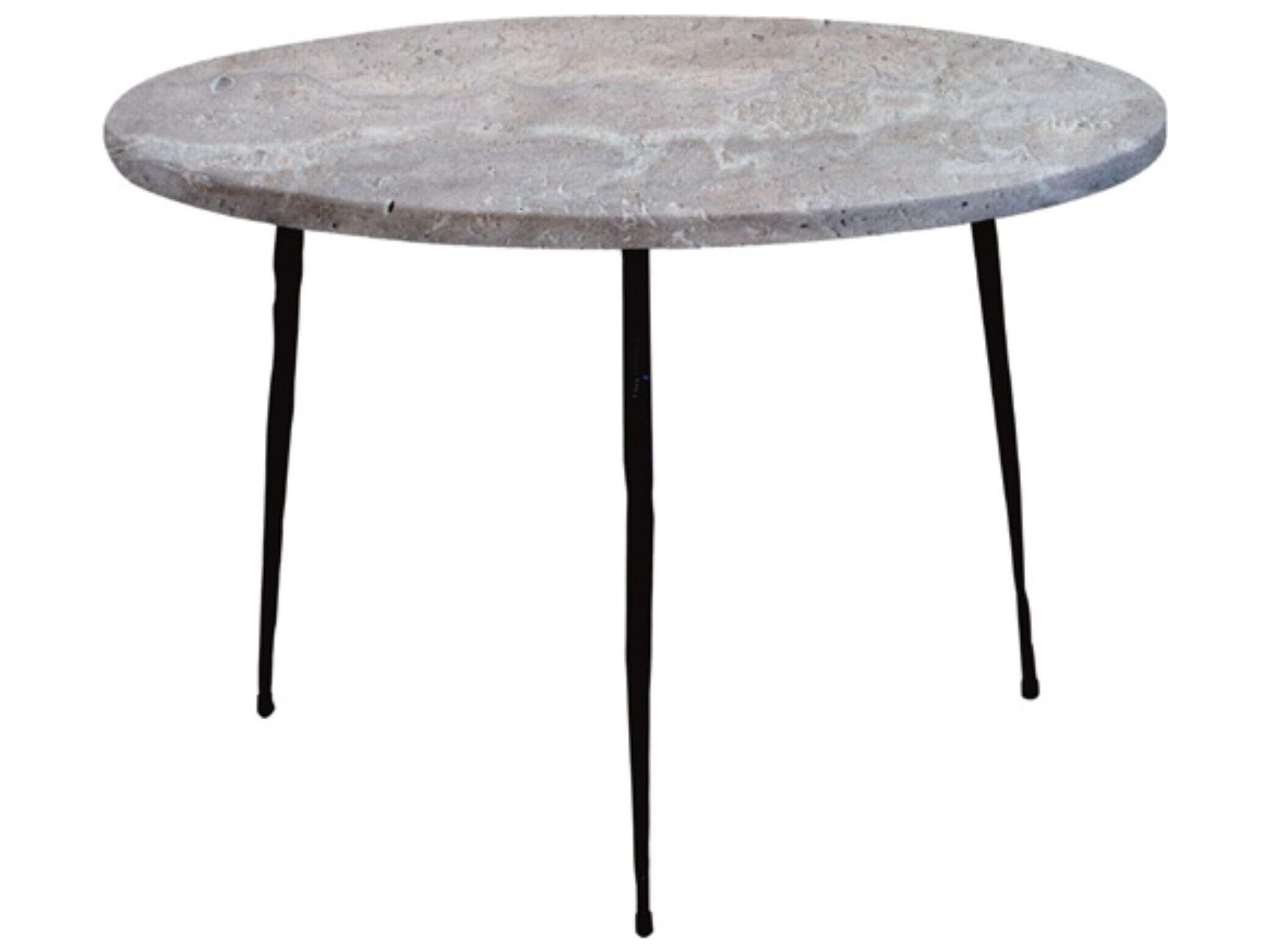 Kaii Round Stone End Table