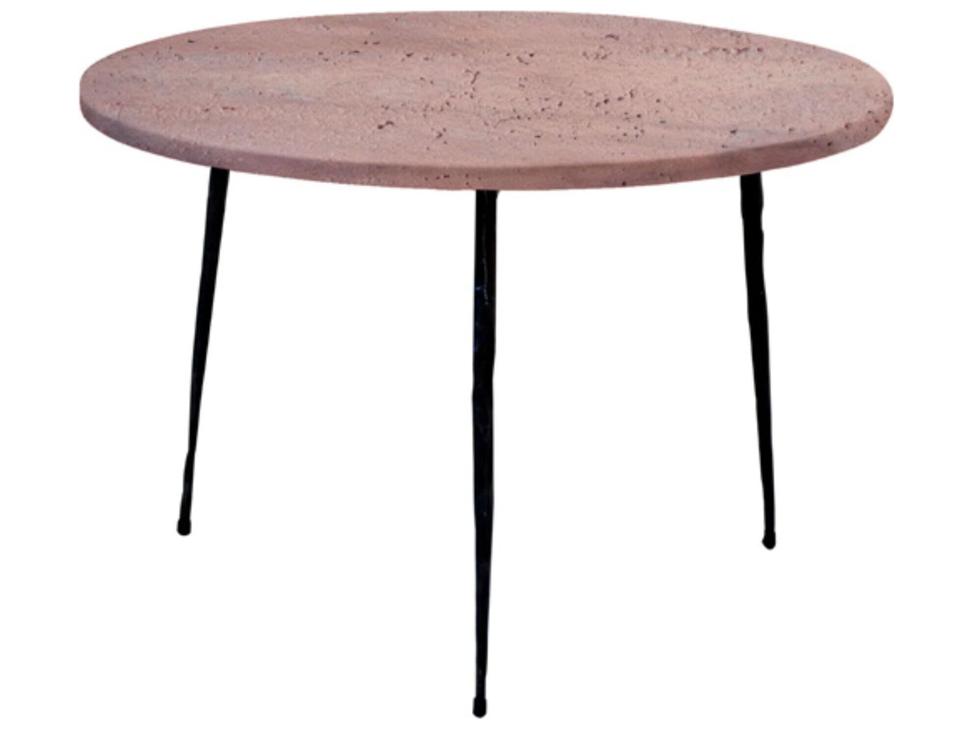 Kaii Round Stone End Table