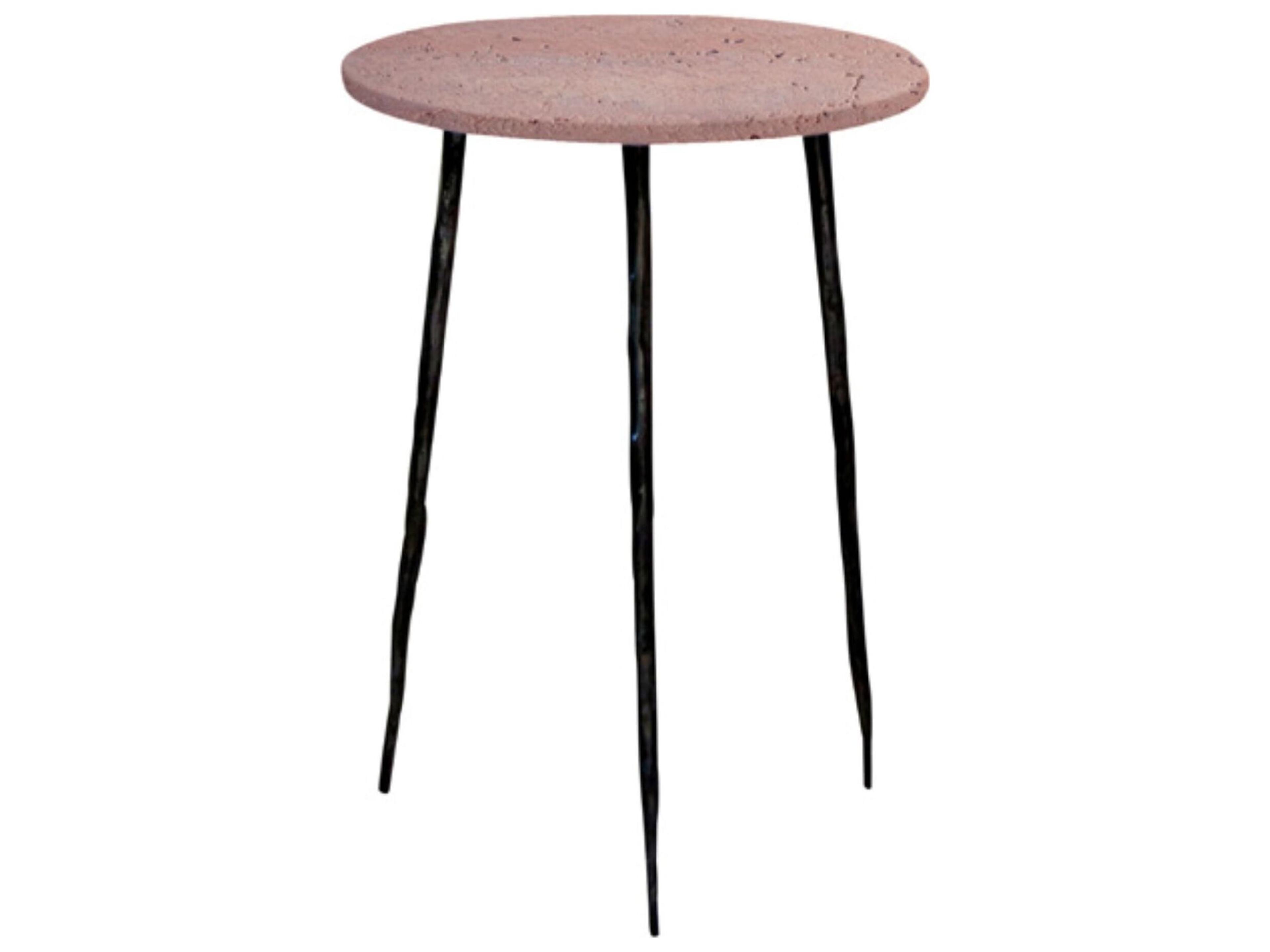 Kaii Round Stone End Table