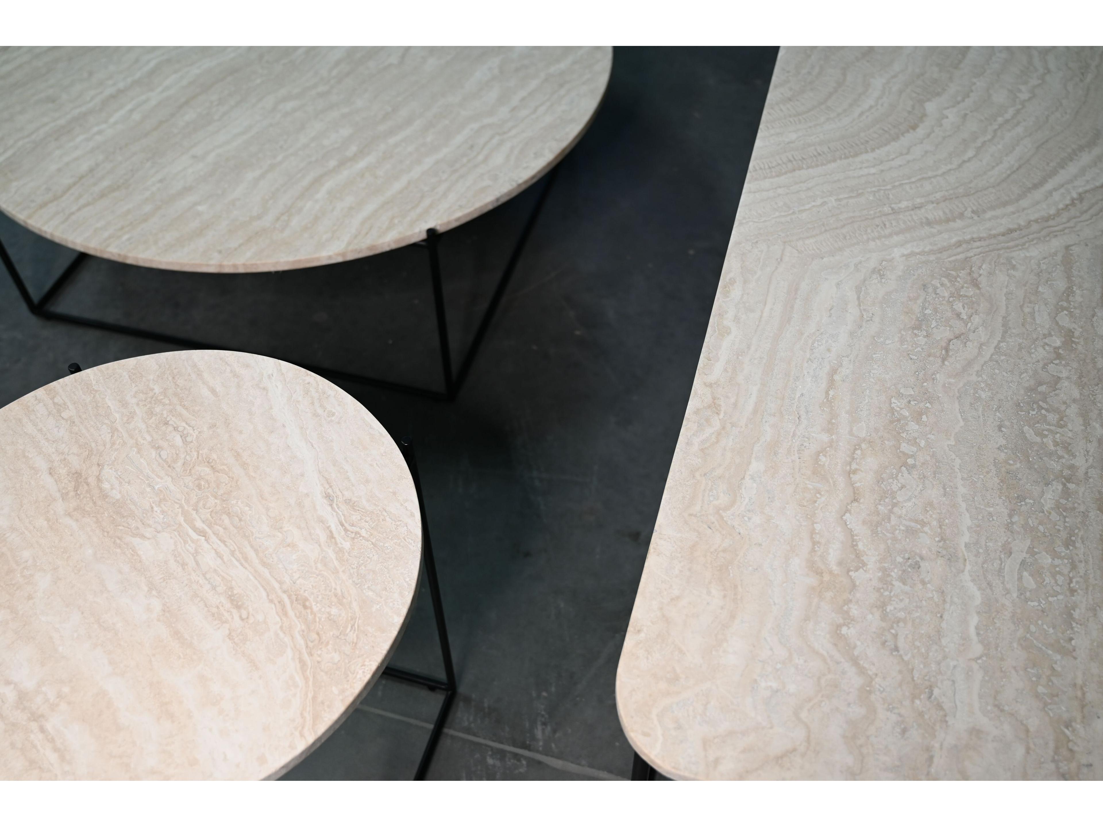 Mobital Lola Round Stone End Table