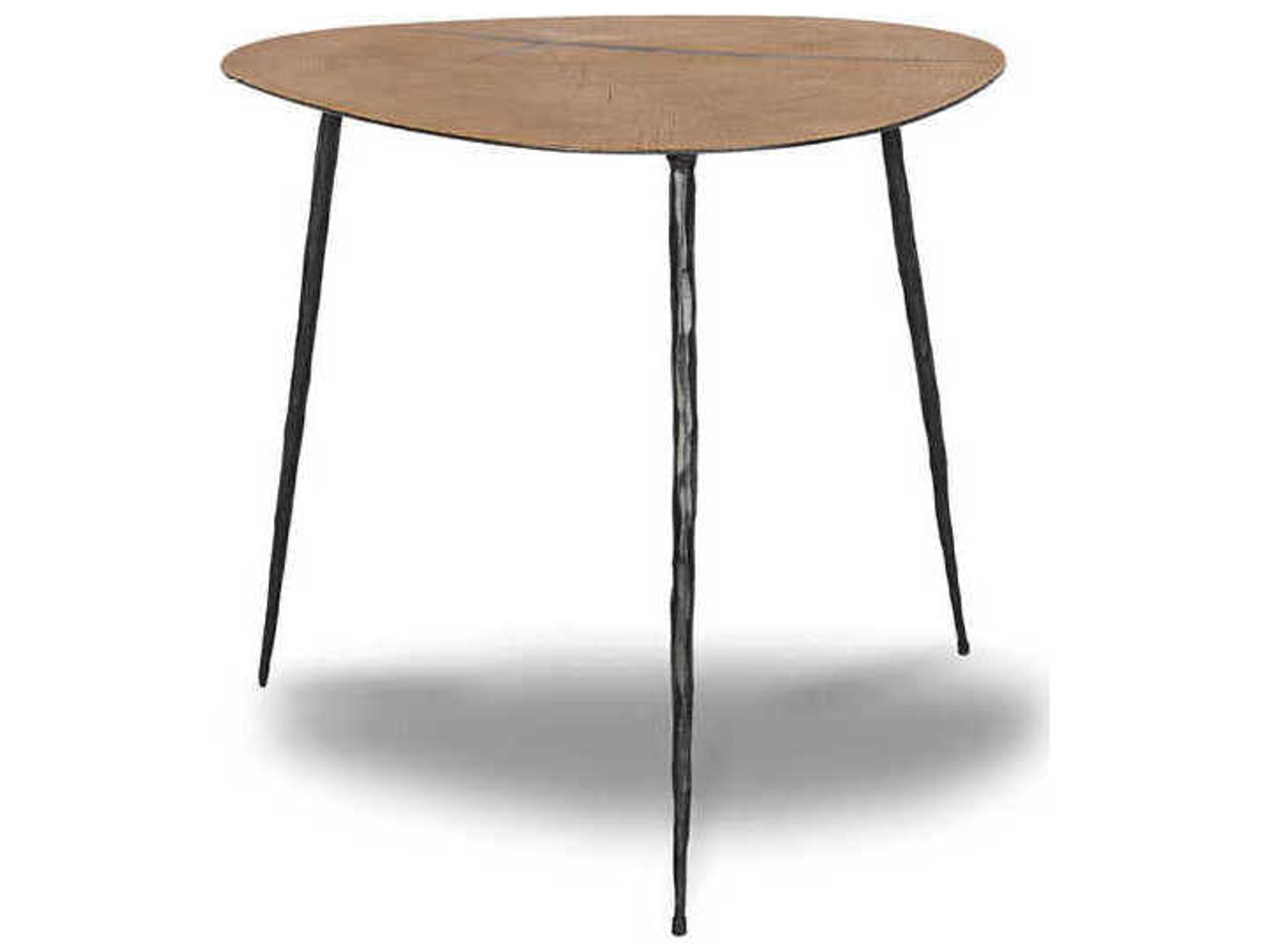 Oakley Round Wood Reclaimed End Table
