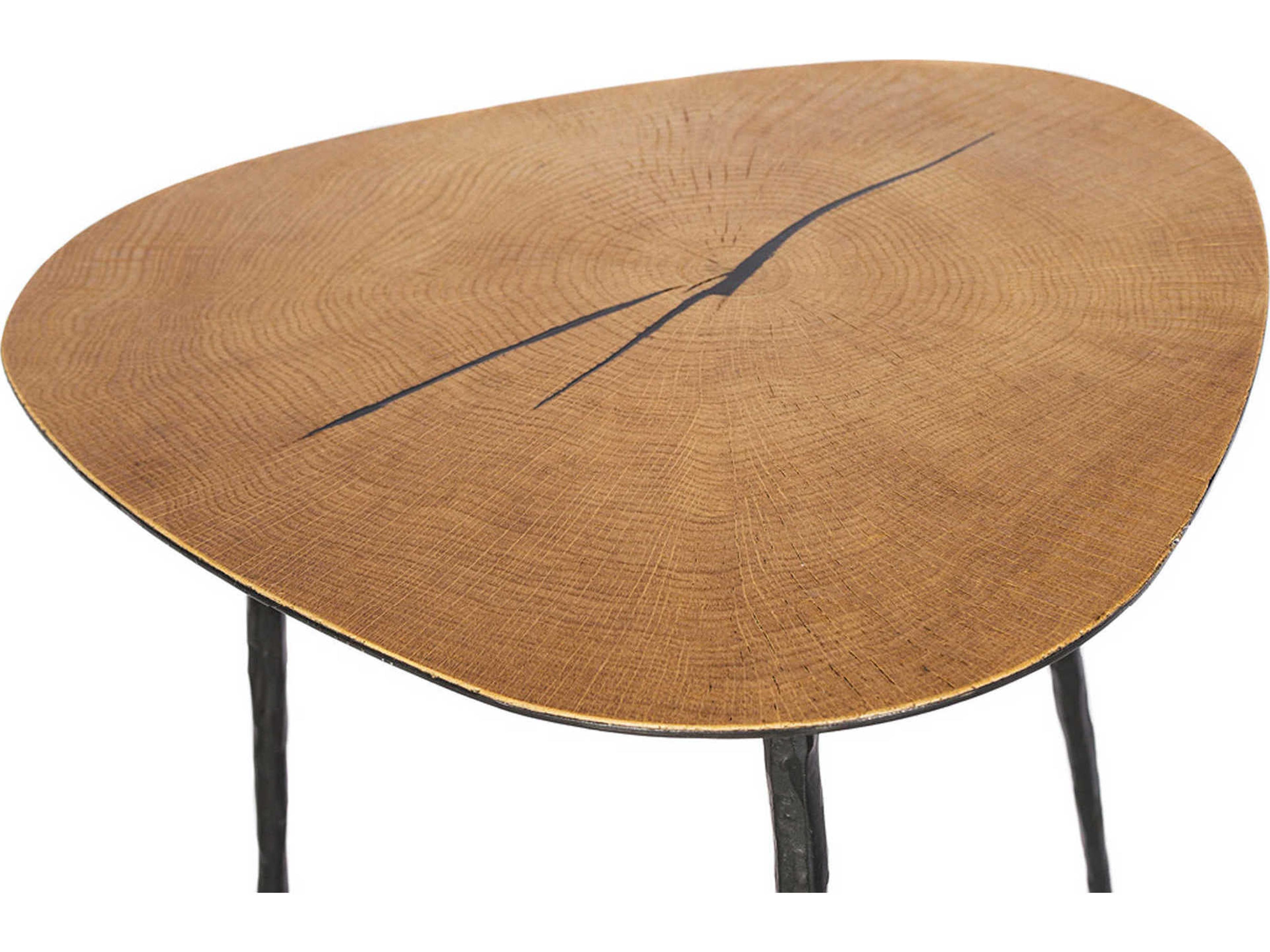 Mobital Oakley Round Wood Reclaimed End Table