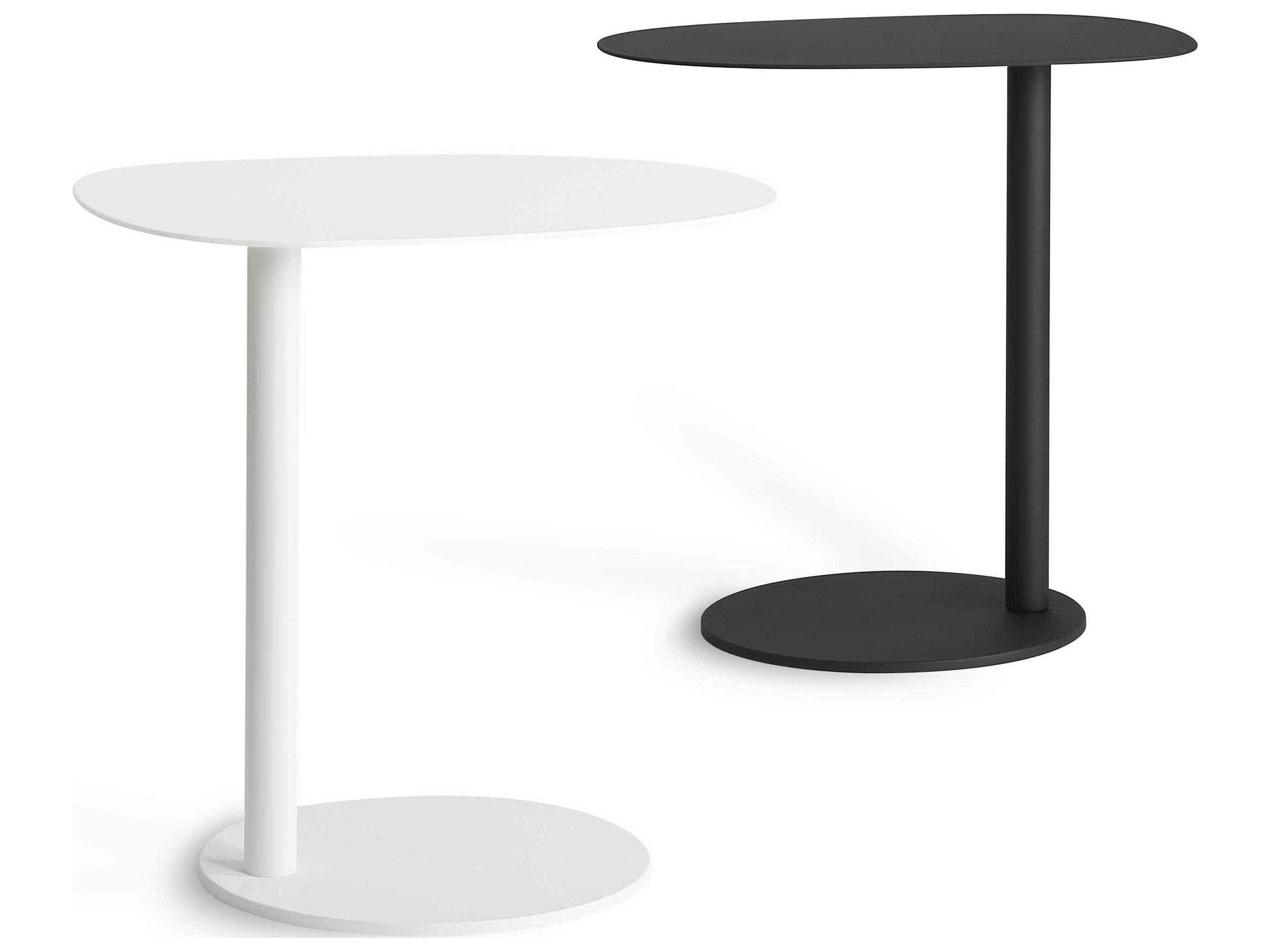 Mobital Perch Round Metal Matte Black End Table