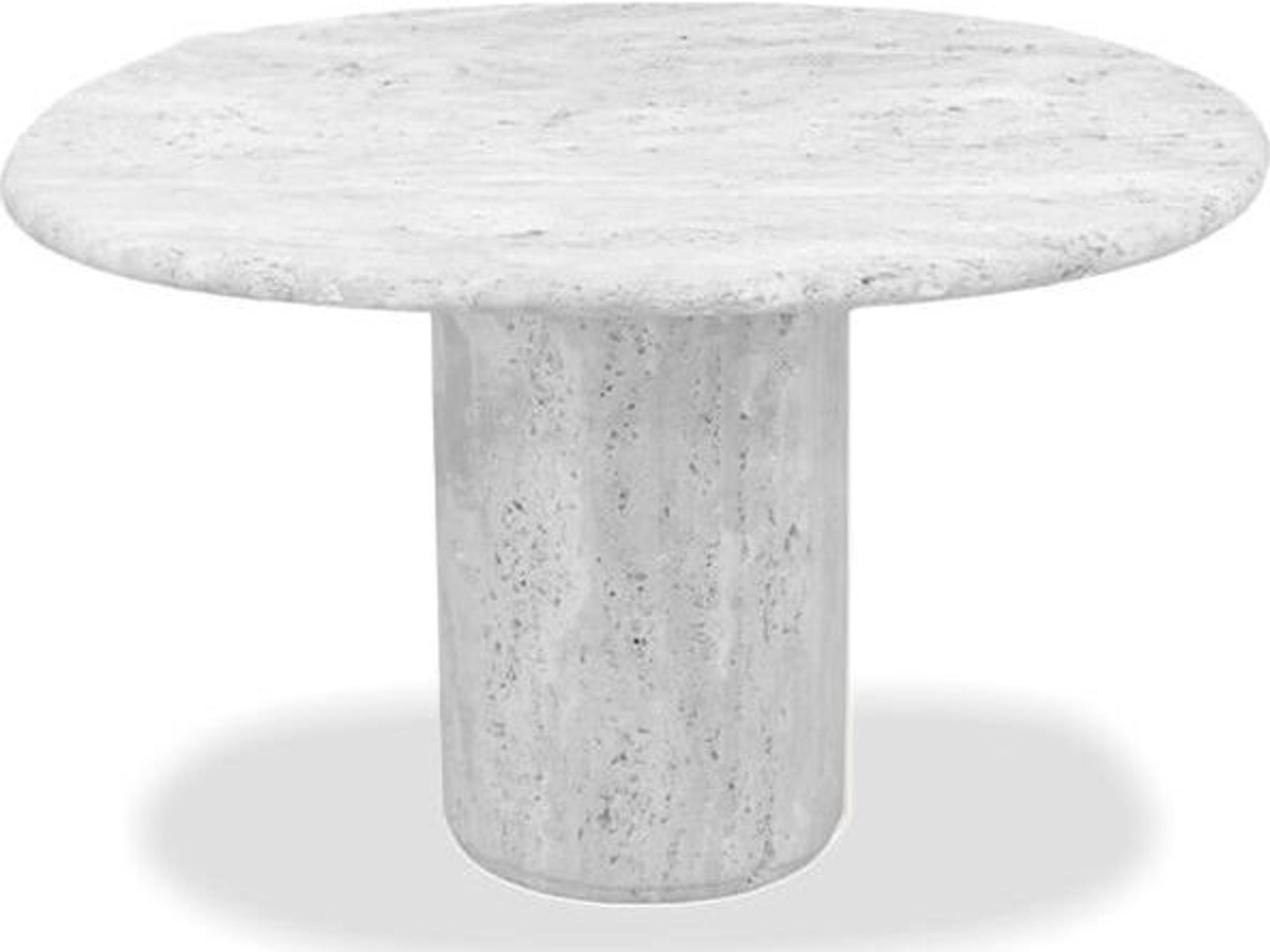 Puddle Round Stone End Table