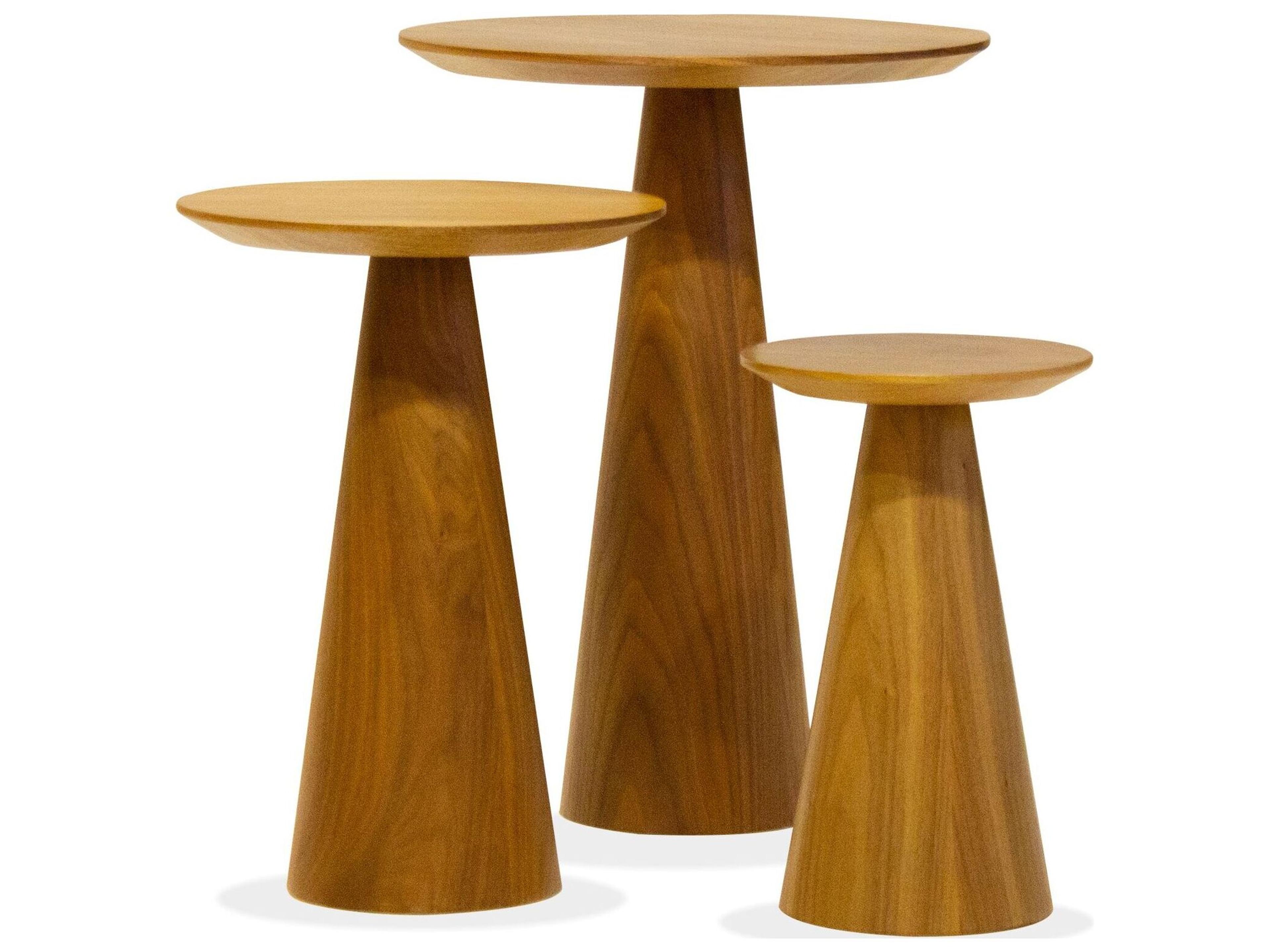 Mobital Tower Round Wood End Table