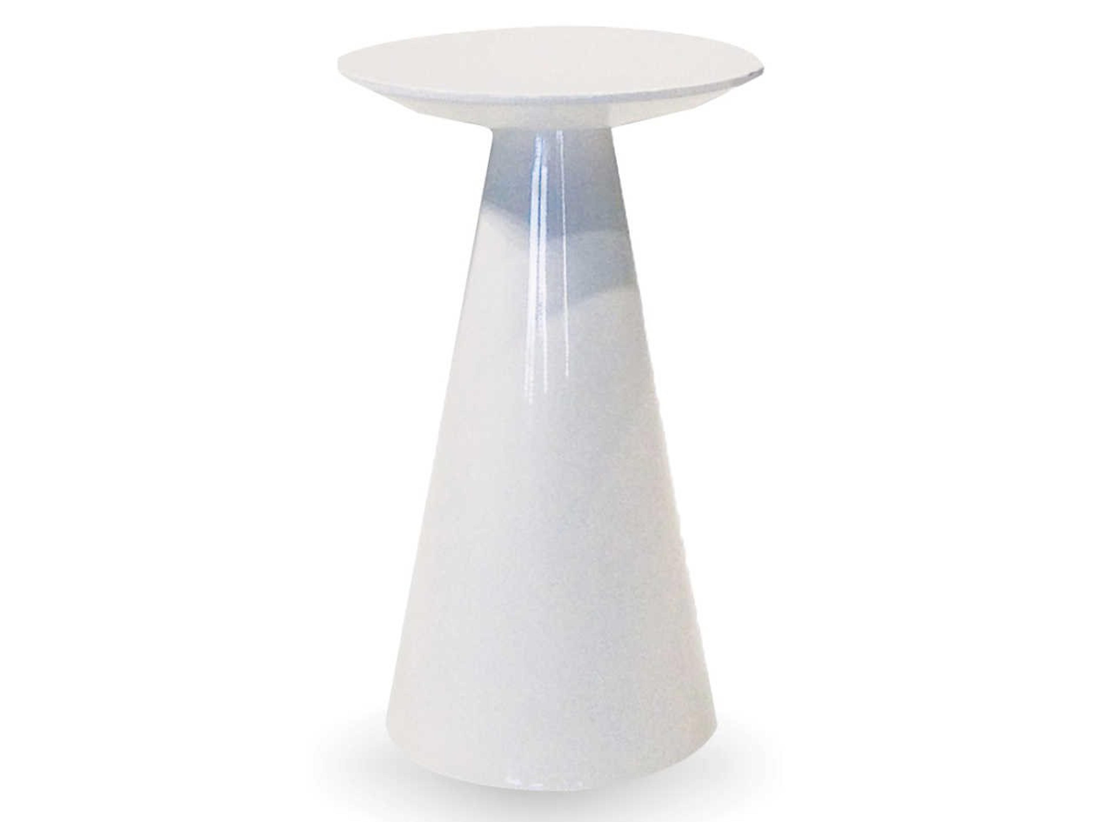 Tower Round Plastic White End Table