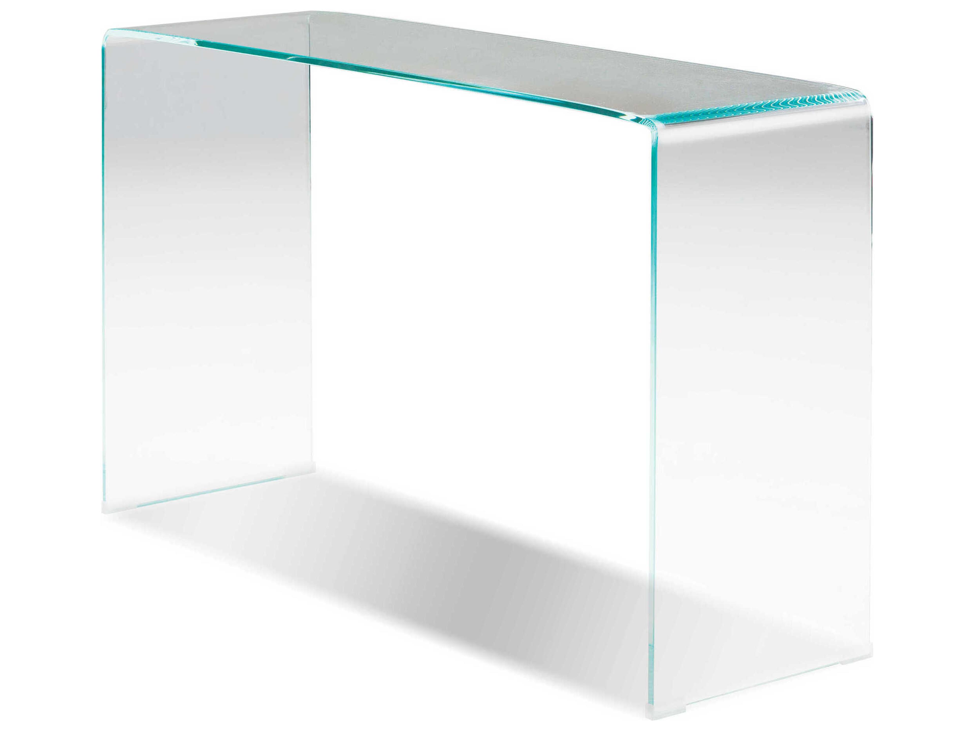 Glacier Console Table Clear Glass Waterfall
