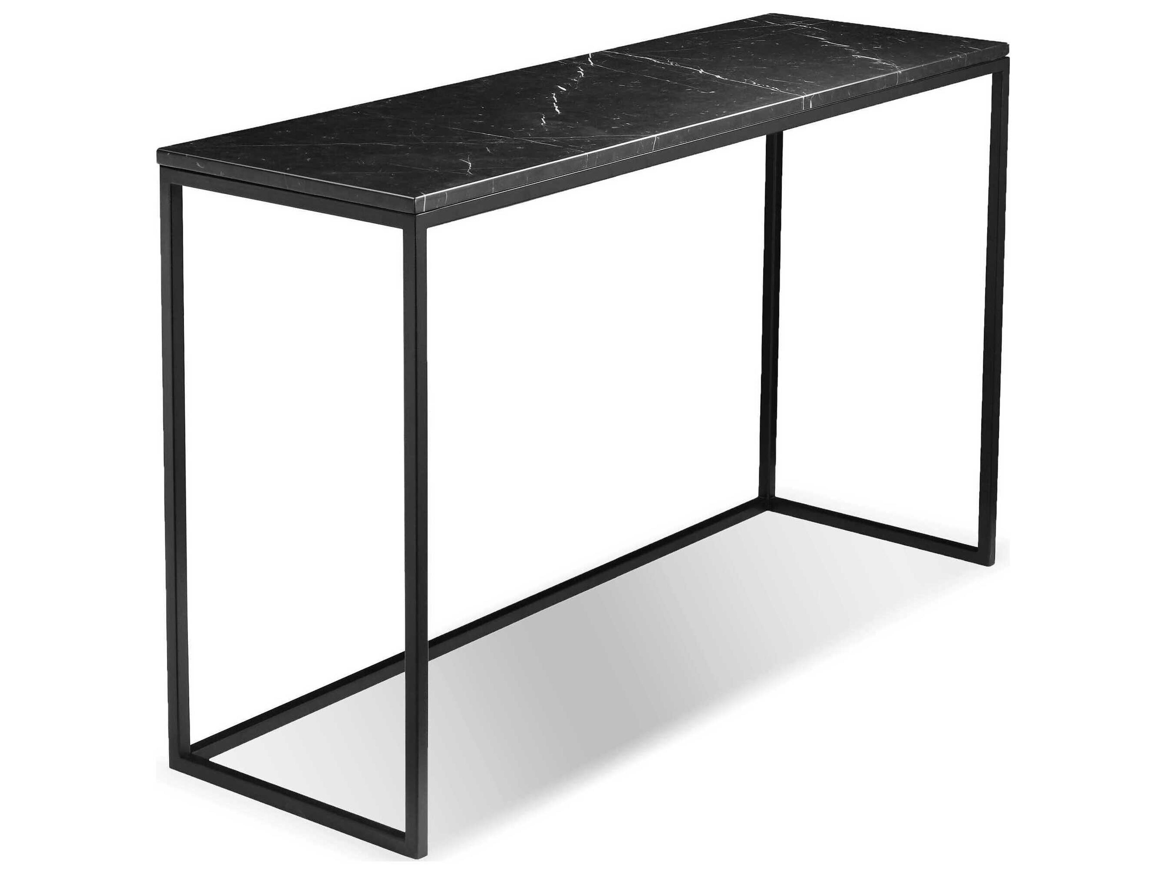 Onix Rectangular Marble Black Console Table