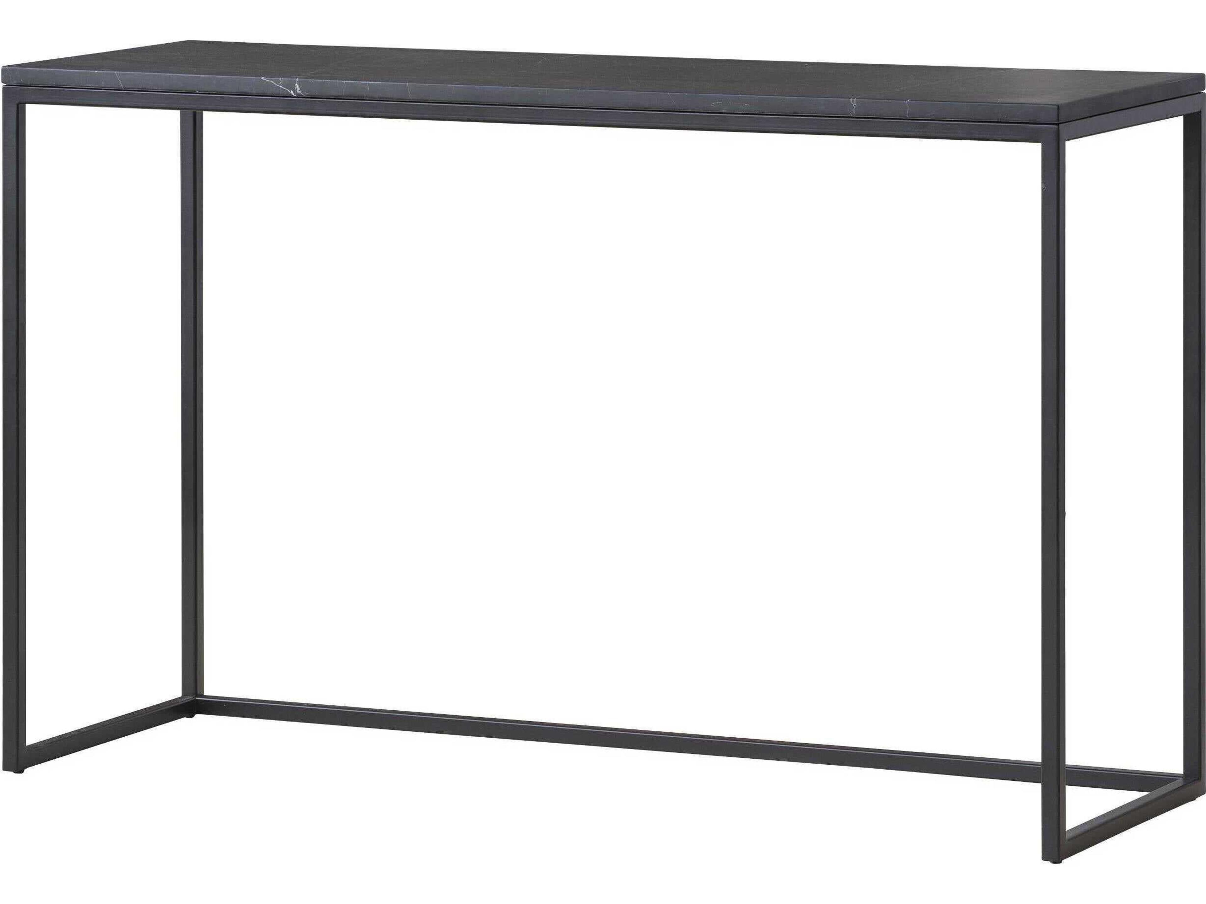 Mobital Onix Rectangular Marble Black Console Table