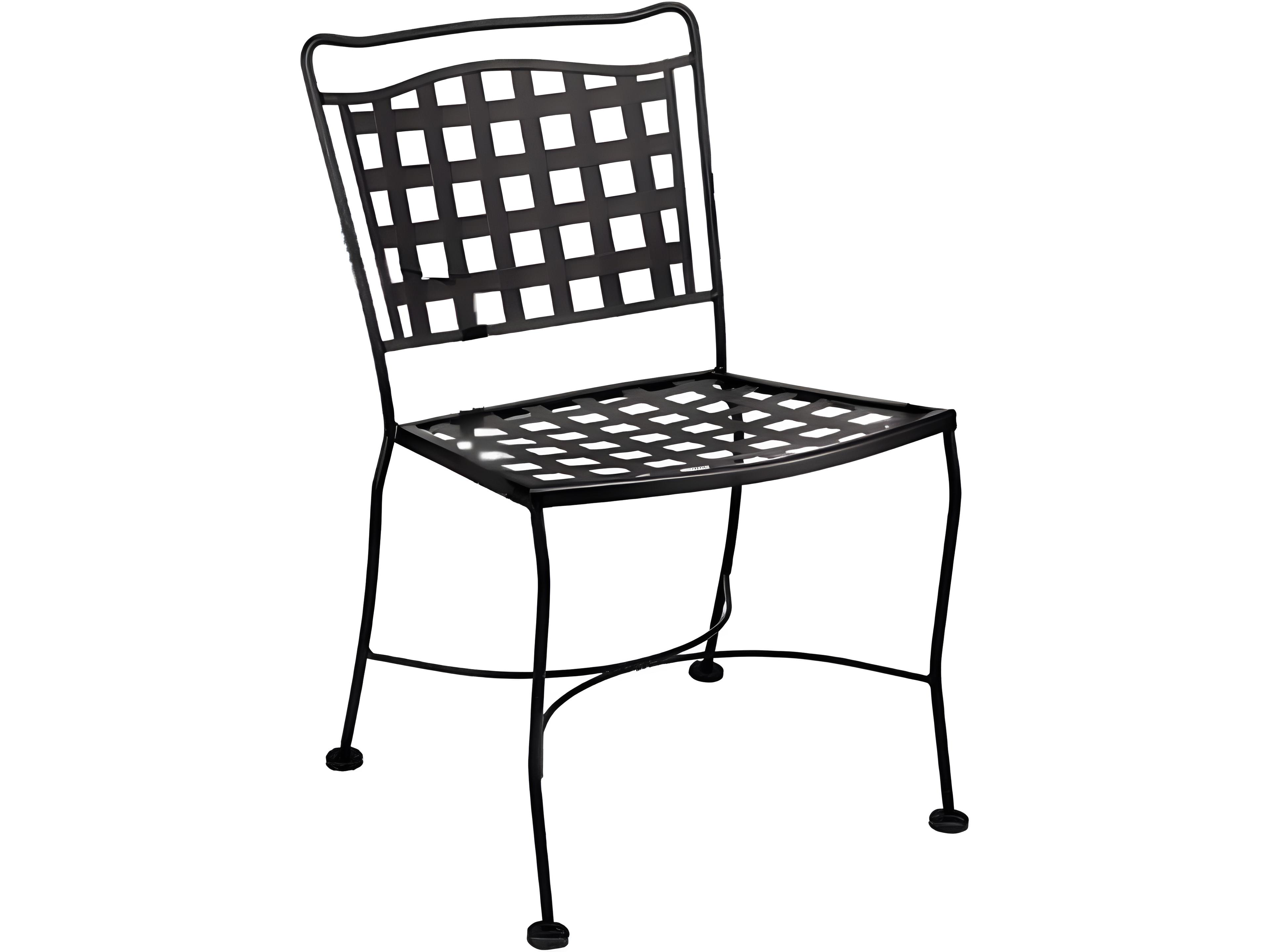 Vera Cruz Wrought Iron Outdoor Patio Dining Side Chair