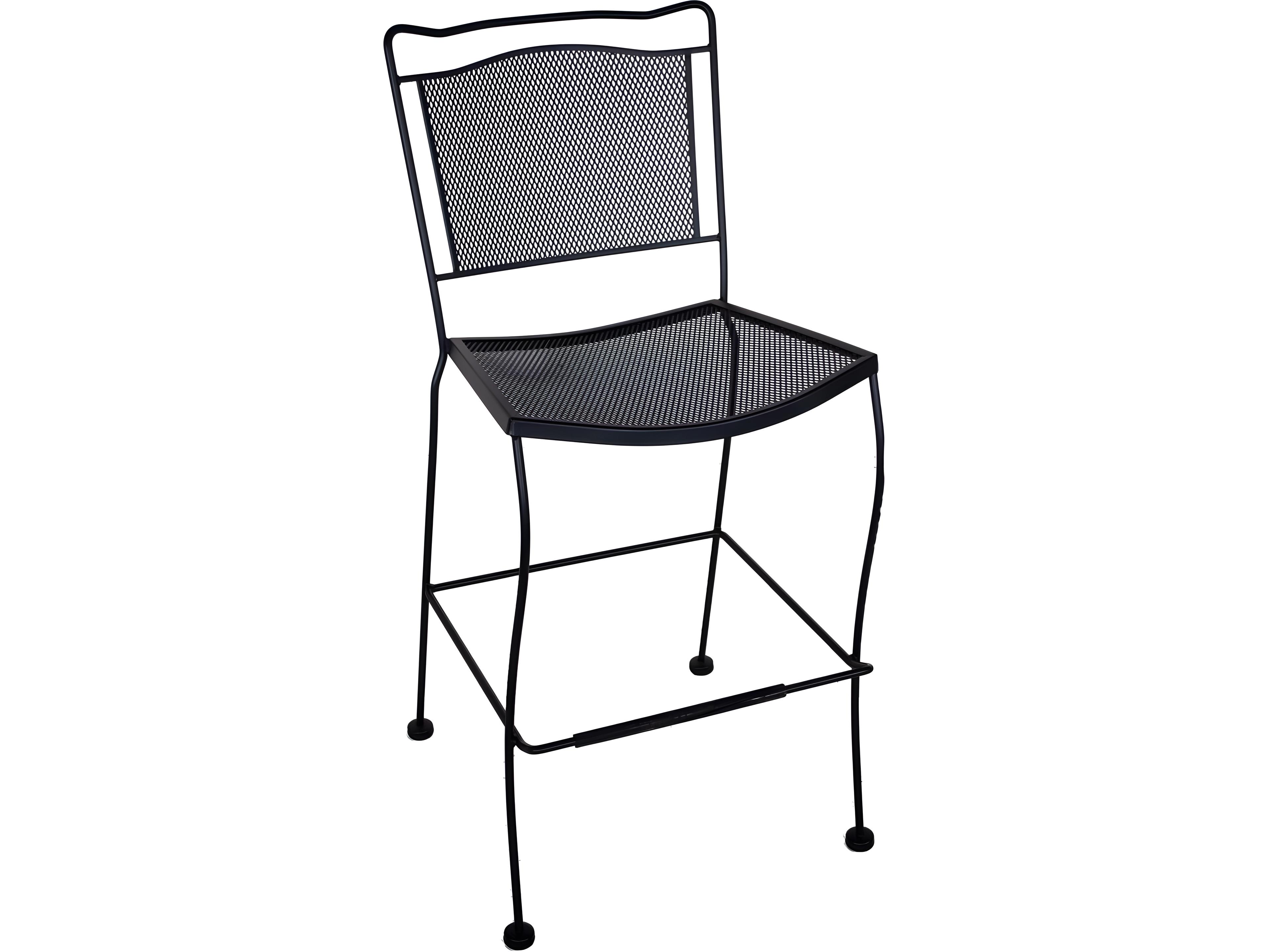 Cahaba Wrought Iron Metal Outdoor Bar Stool