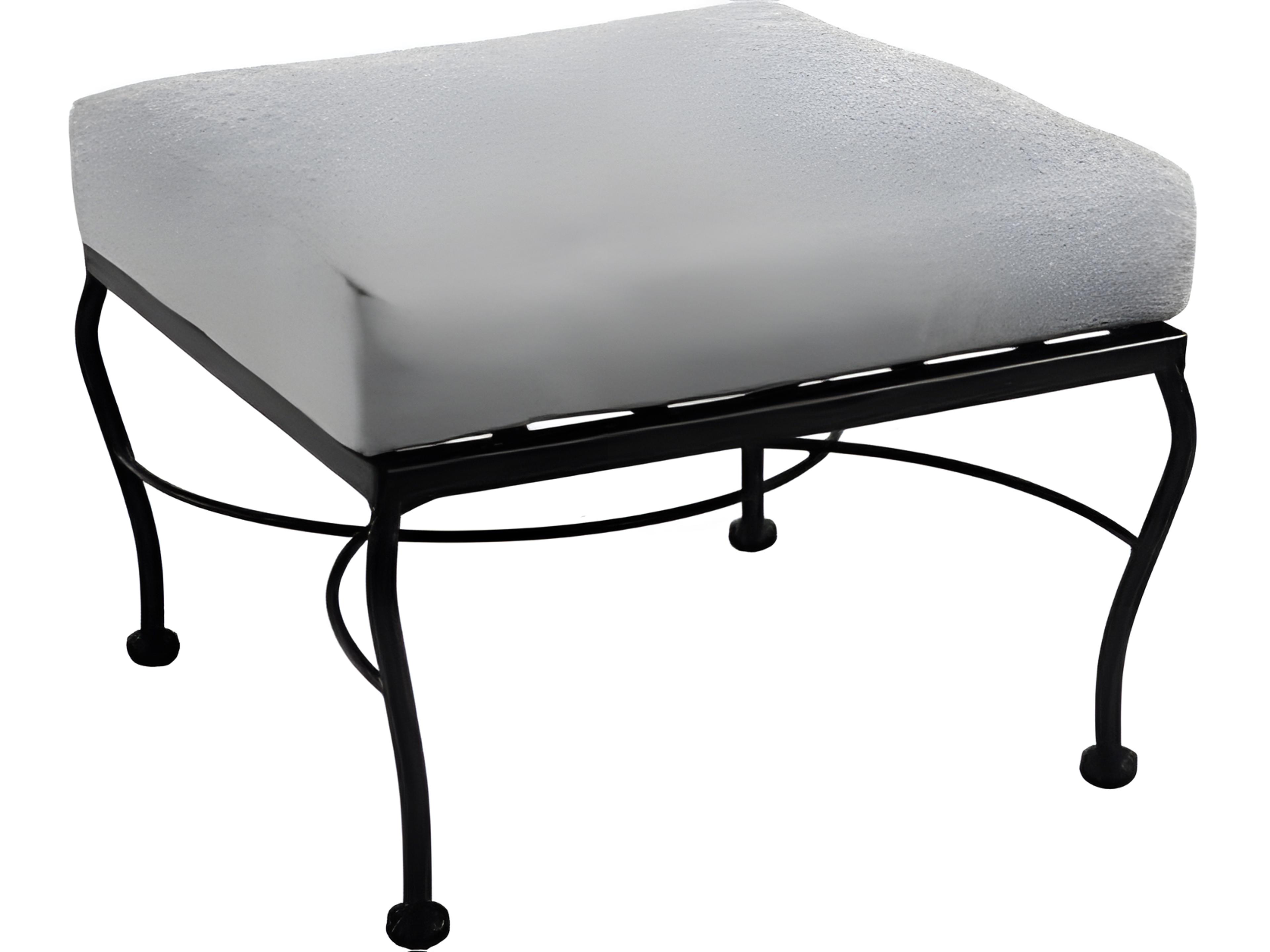 Monticello Wrought Iron Deep Seating Patio Ottoman