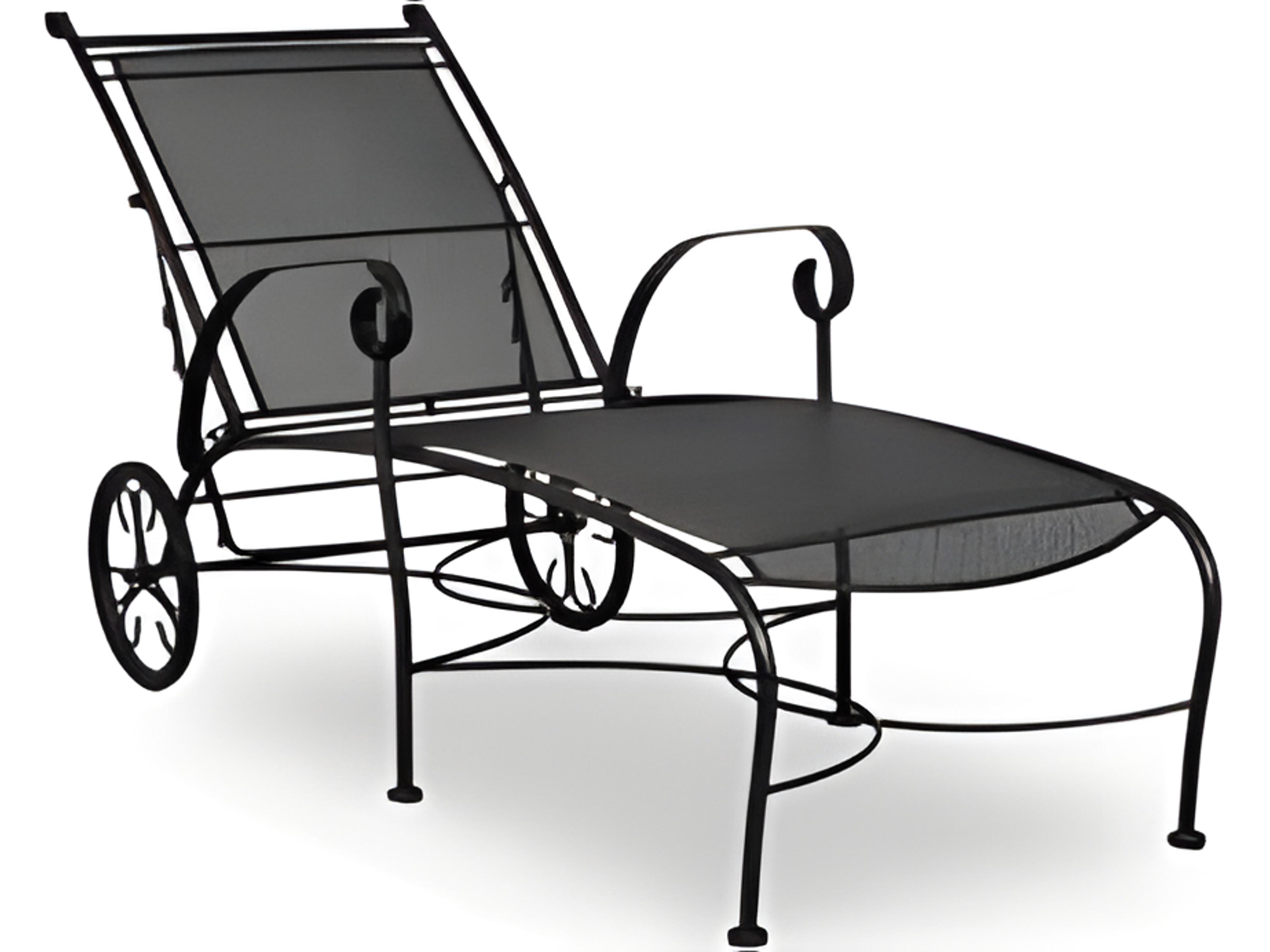 Meadowcraft Alexandria Wrought Iron Patio Chaise Lounge