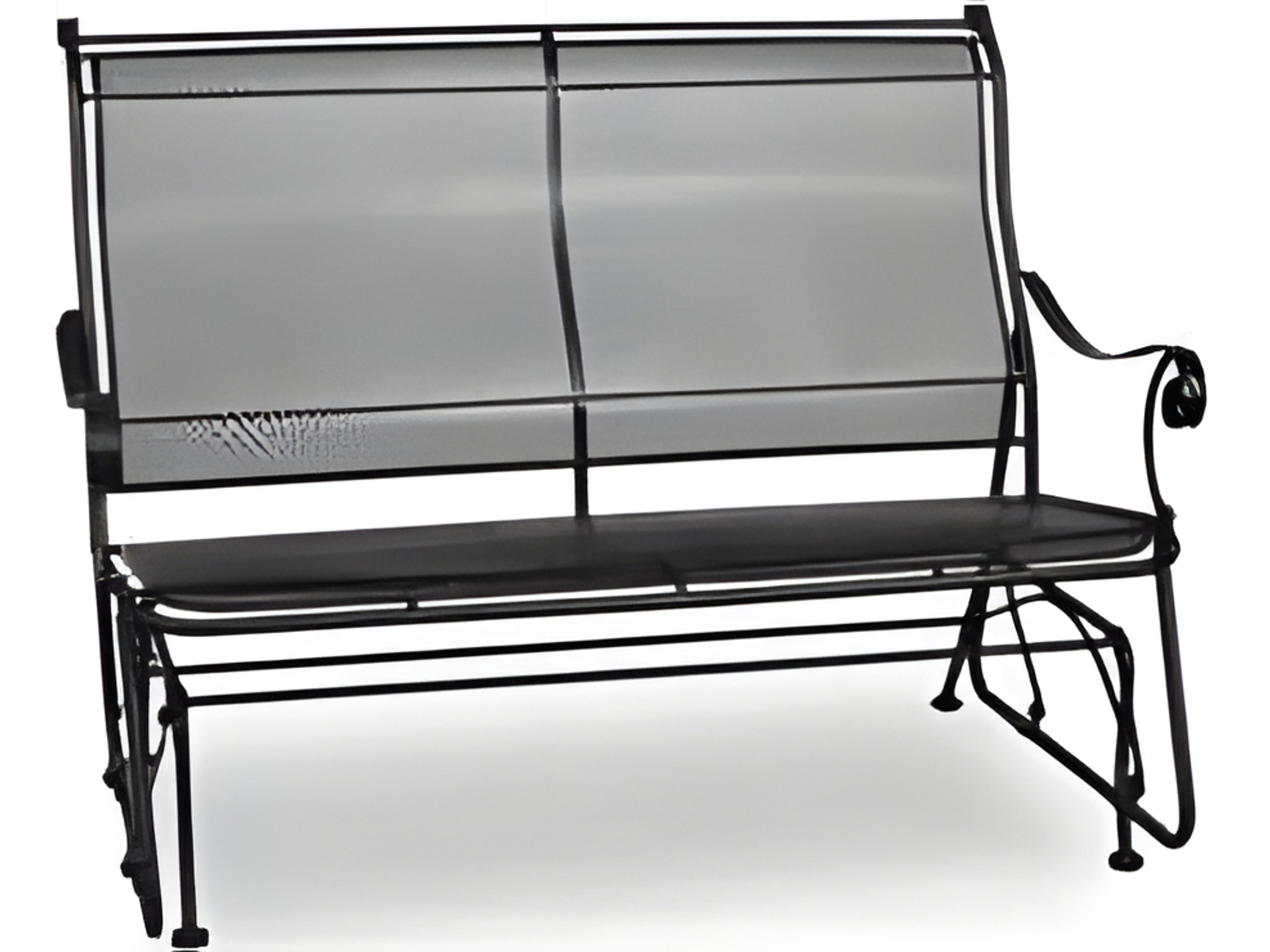 Alexandria Wrought Iron Oversized Glider Outdoor Loveseat