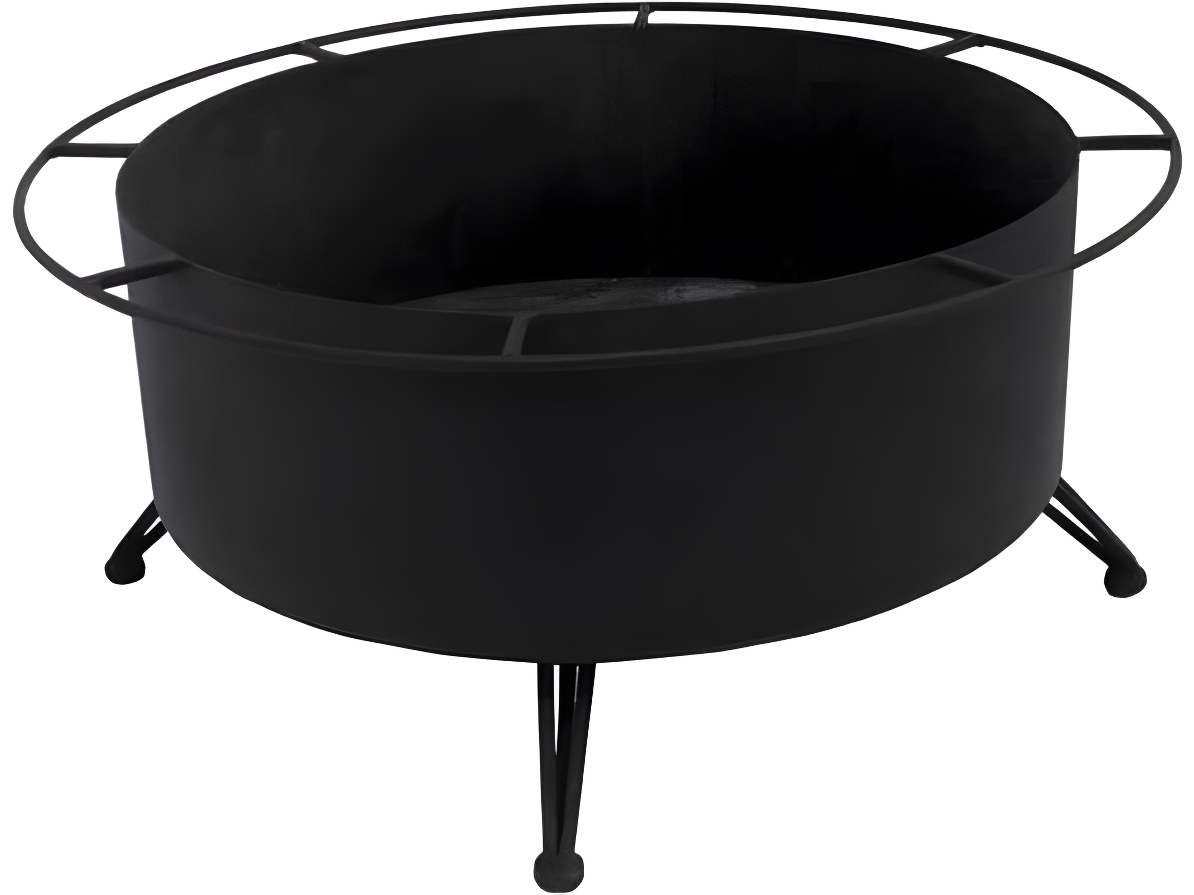 Wrought Iron Round Large Wood Burning Fire Pit