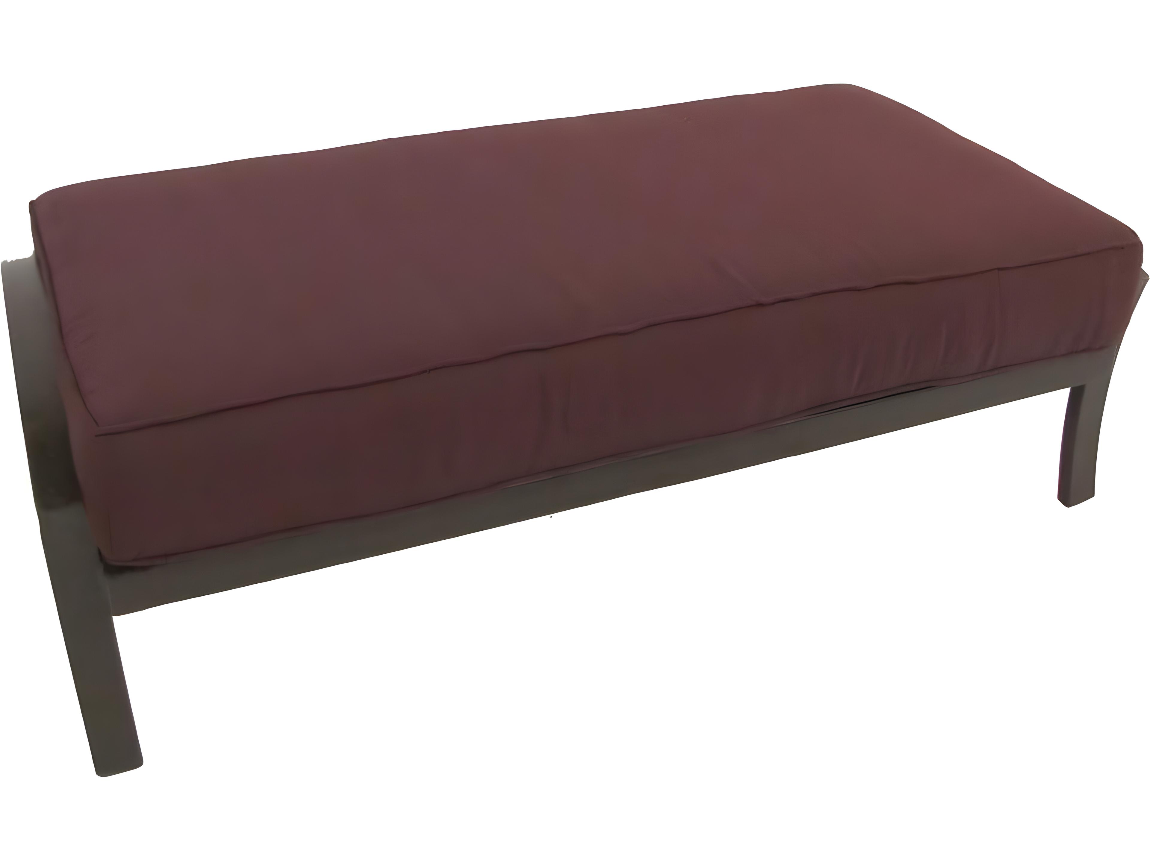 Maddux Wrought Iron Patio Bench Ottoman