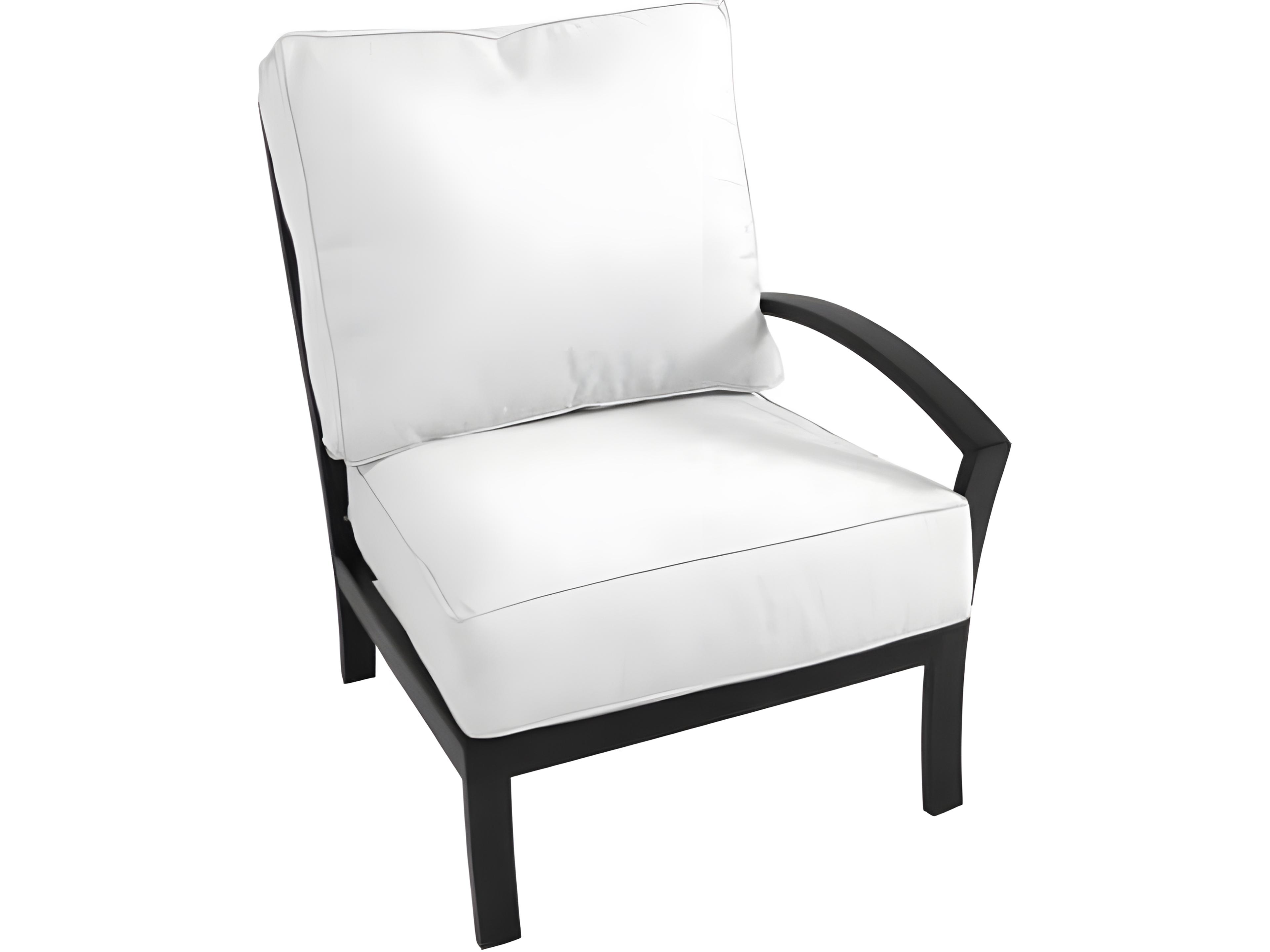 Maddux Wrought Iron Right Arm Outdoor Patio Lounge Chair