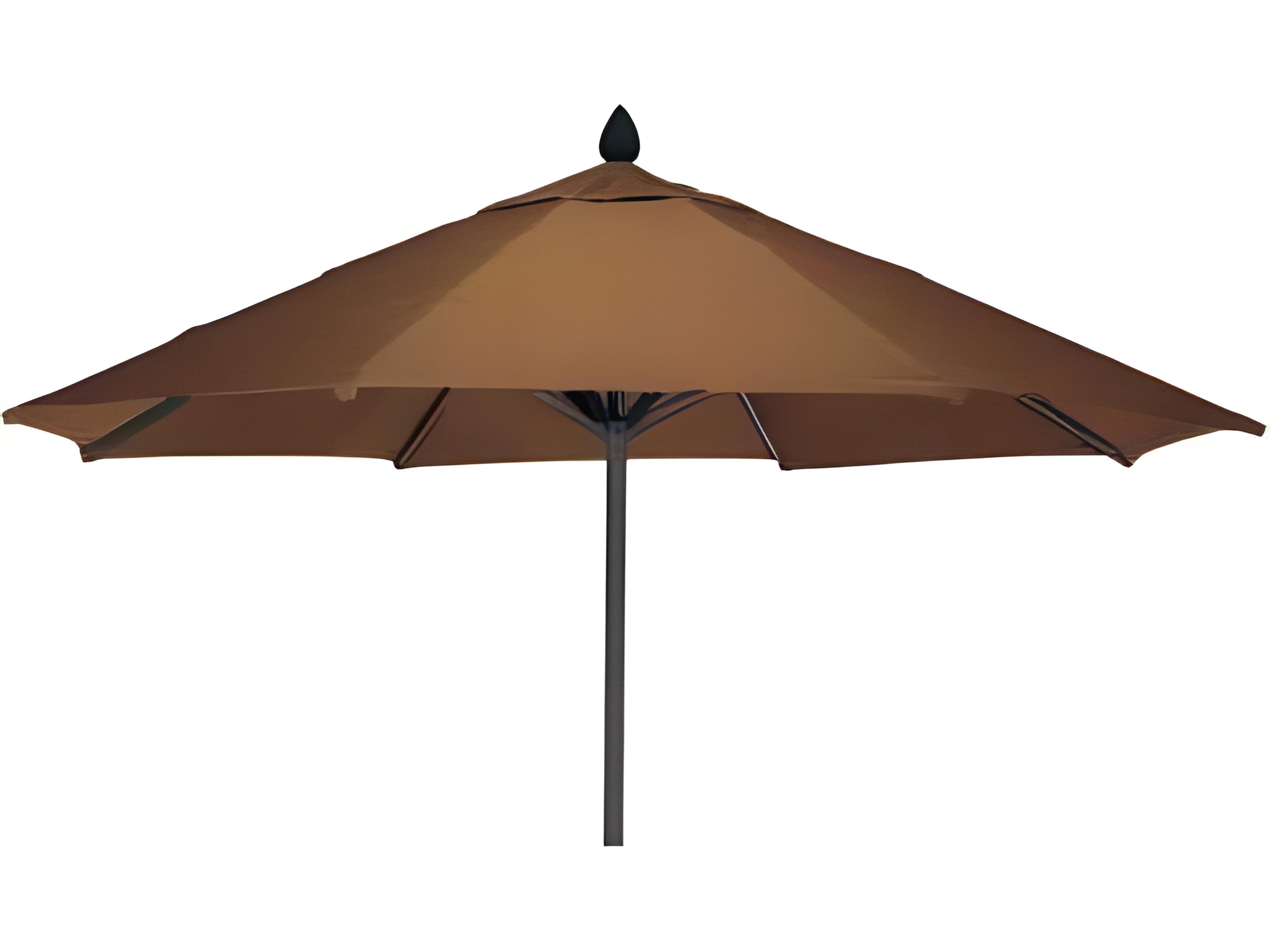 9 Foot Octagonal Outdoor Patio Market Umbrella Aluminum Pole and Ribs with Manual Lift
