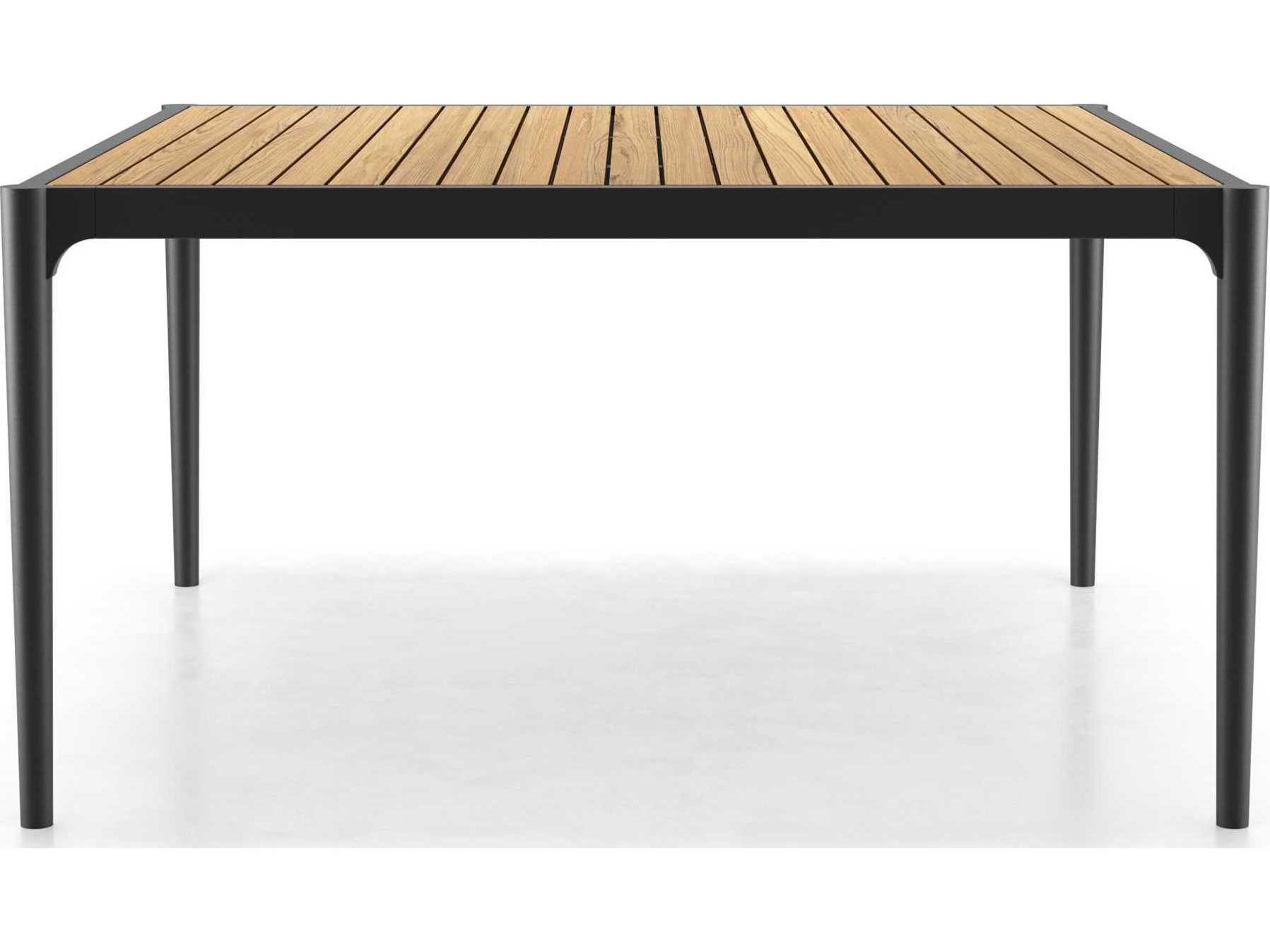 ModLuxe Outdoor Haukland Aluminum Teak 59" Square Dining Table