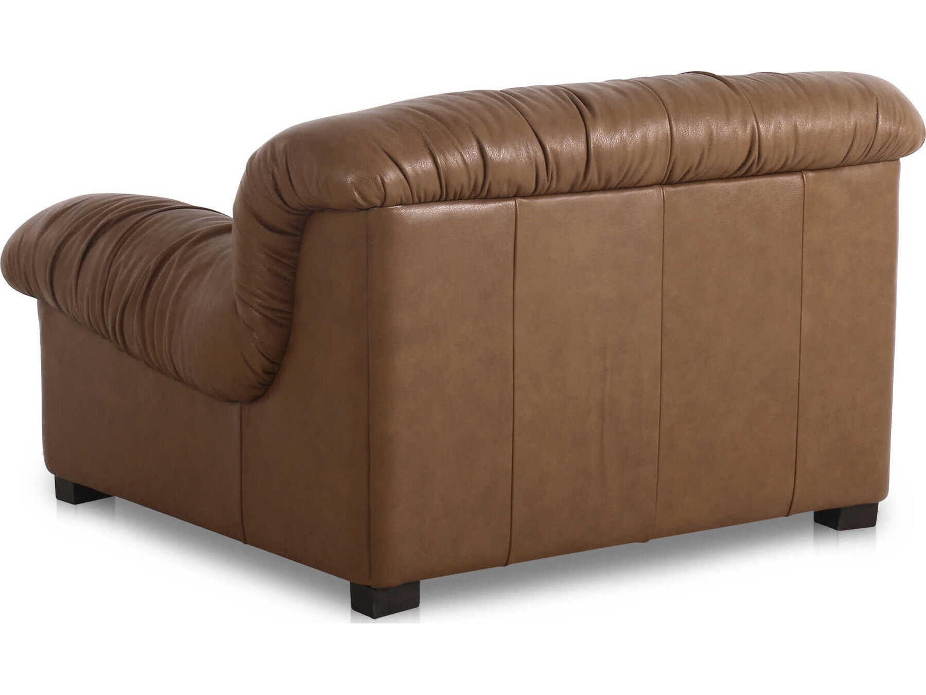 Moe's Home Halston Brown Leather Accent Chair
