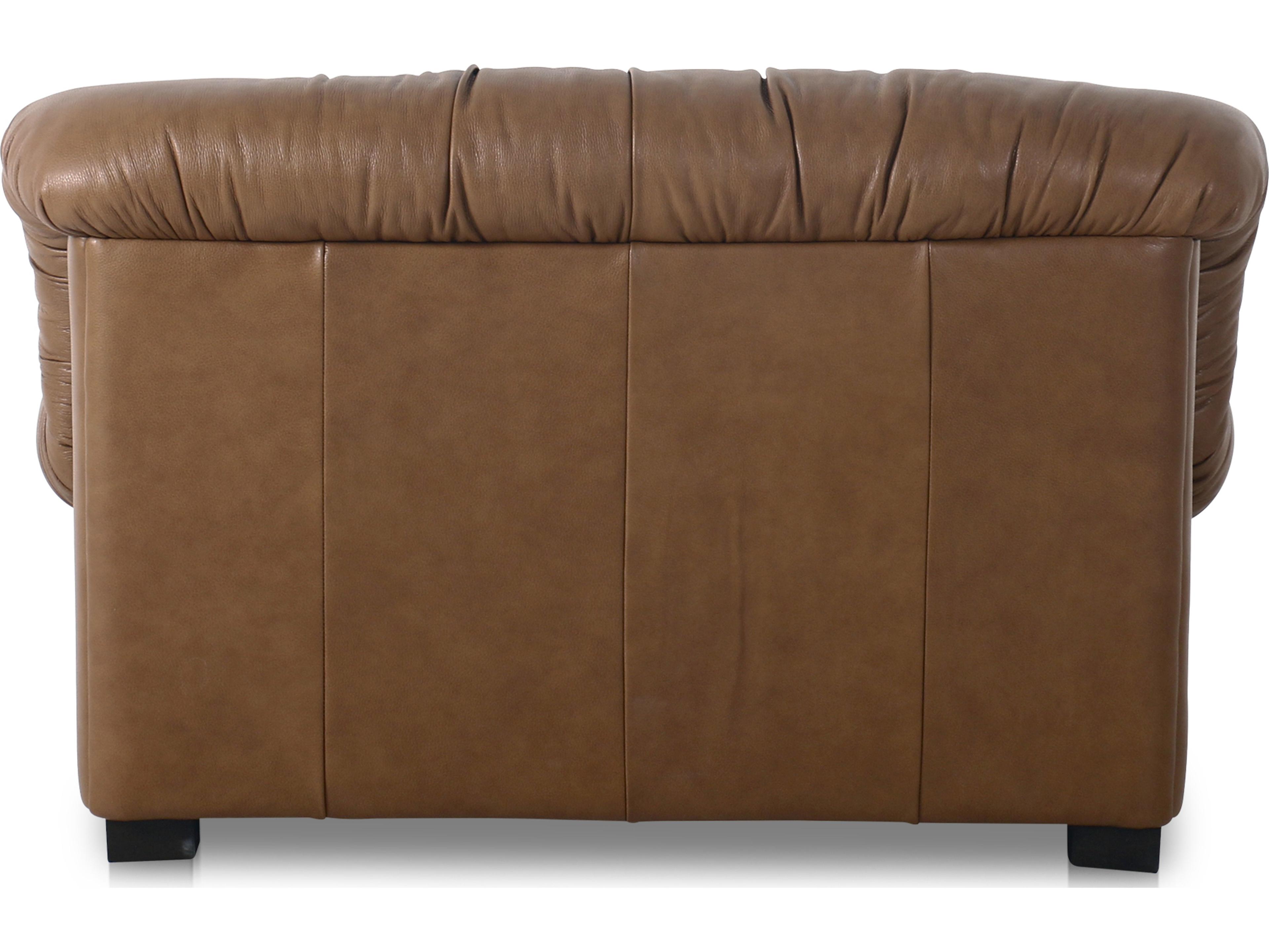 Moe's Home Halston Brown Leather Accent Chair