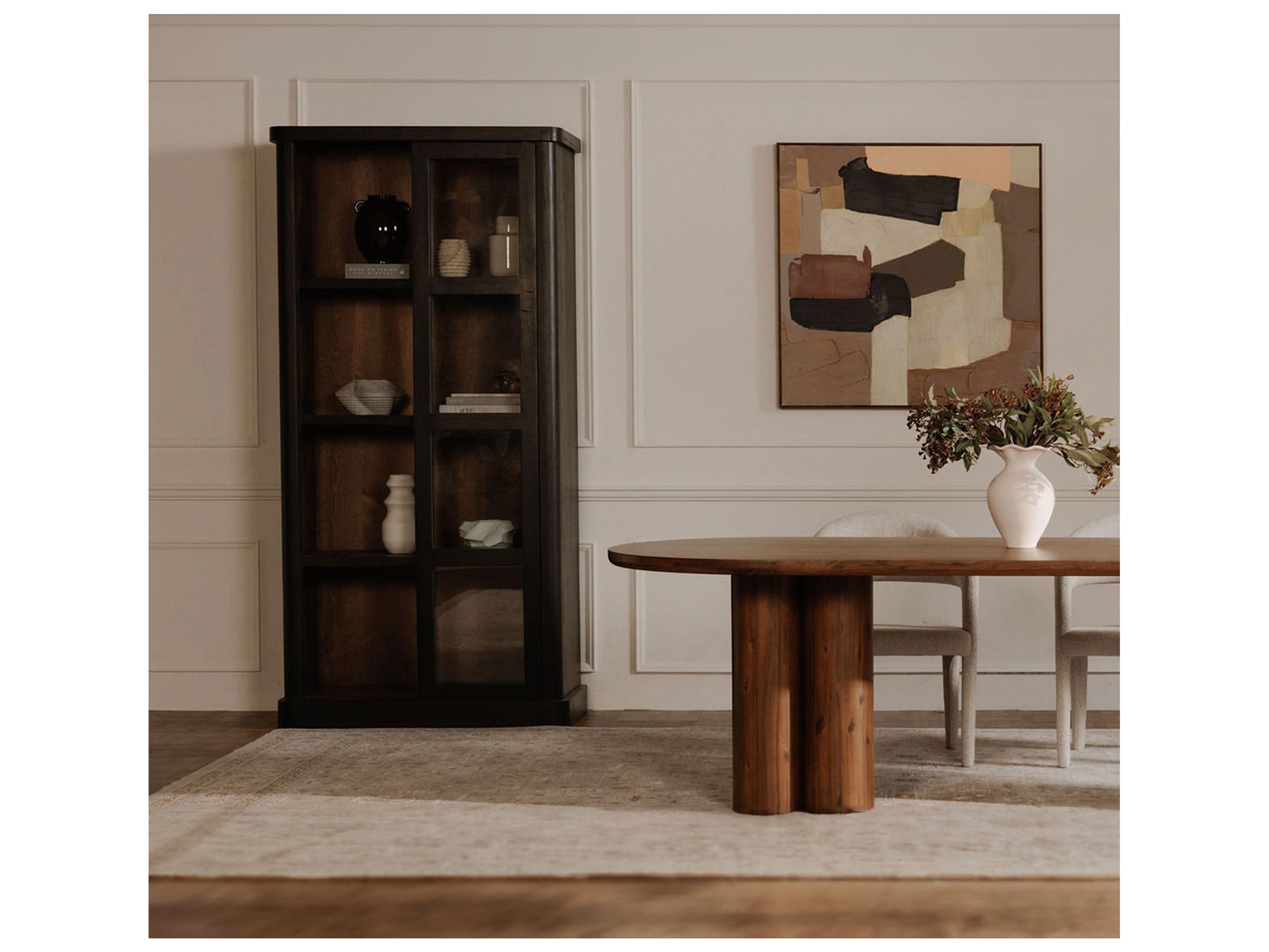 Moe's Home Mona Pine Wood Display Cabinet