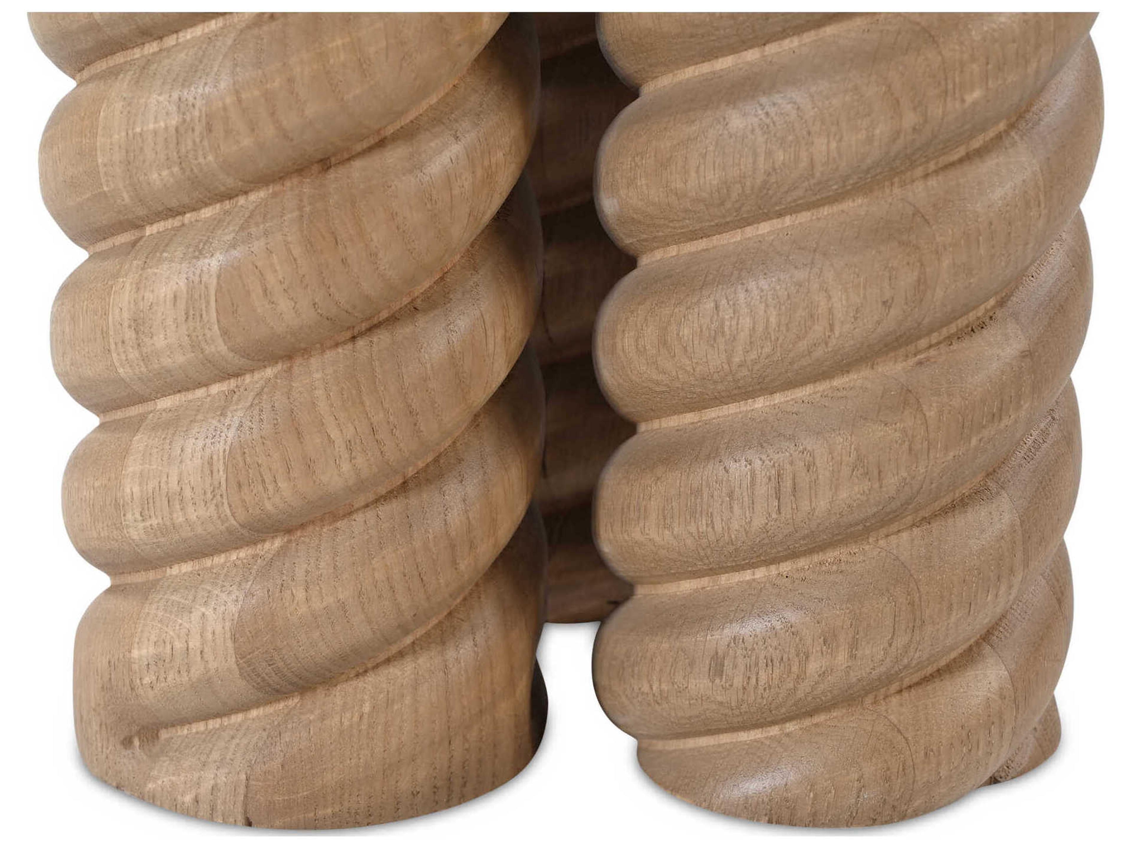 Moe's Home Treccia Round Wood Natural End Table