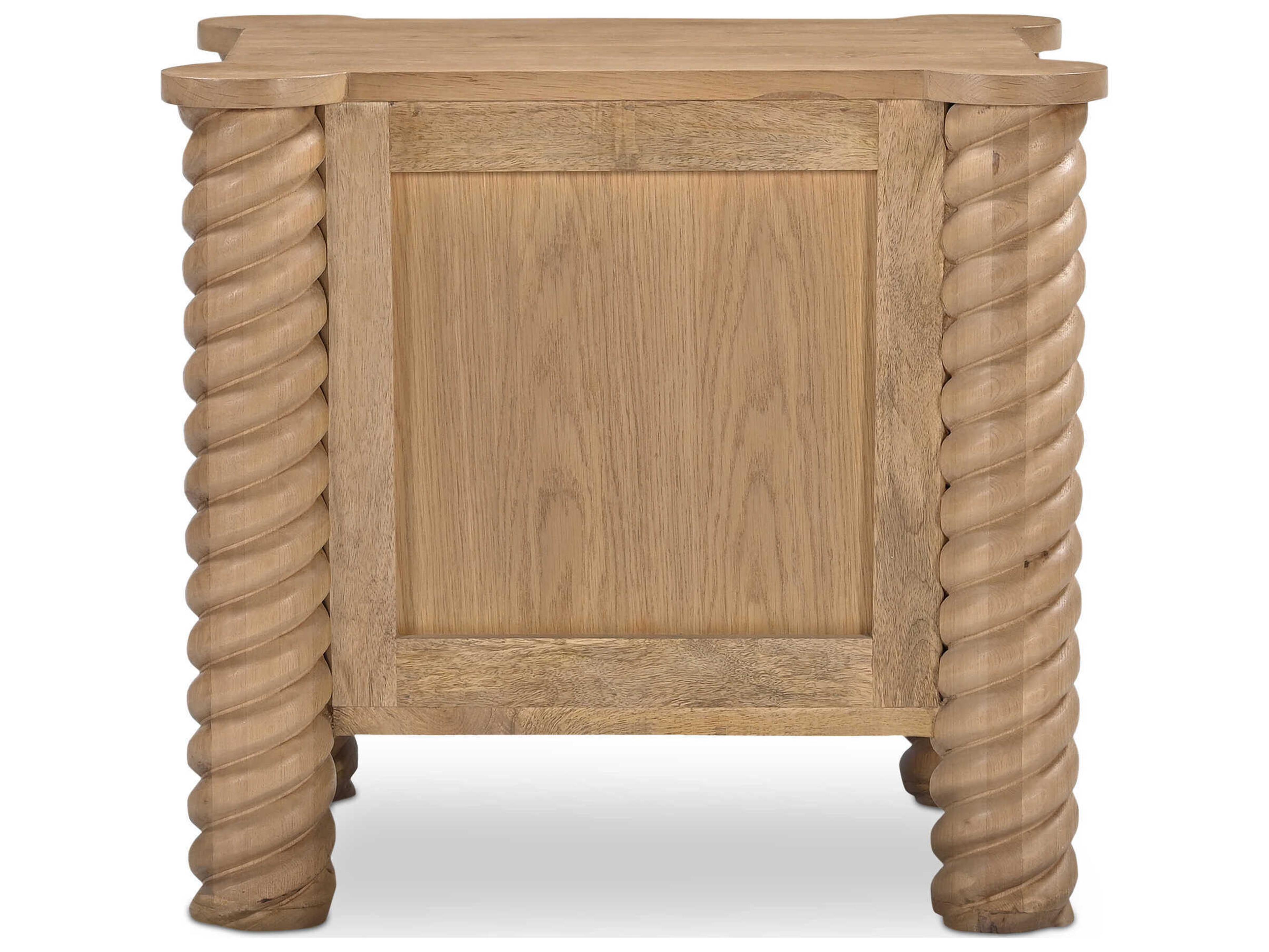 Moe's Home Treccia 2-Drawers Oak Wood Nightstand