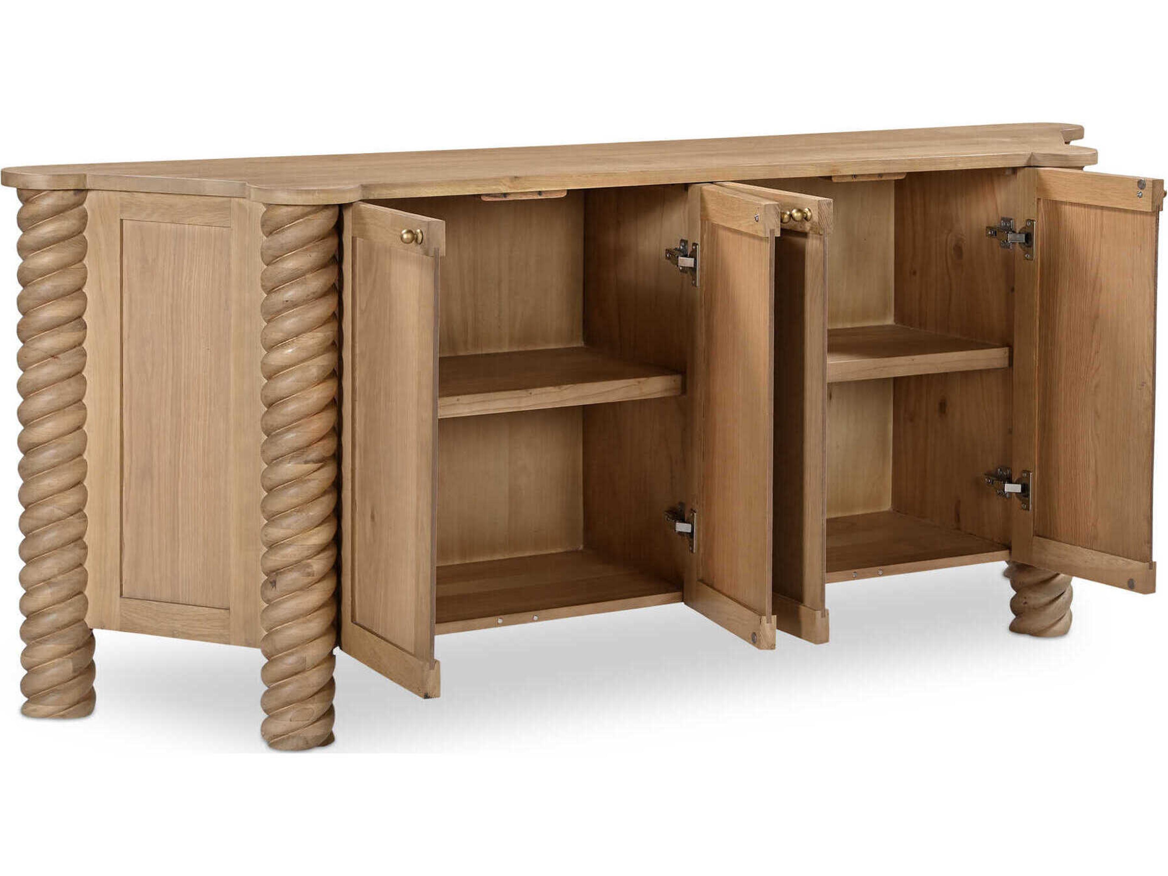 Moe's Home Treccia 76" Oak Wood Natural Sideboard