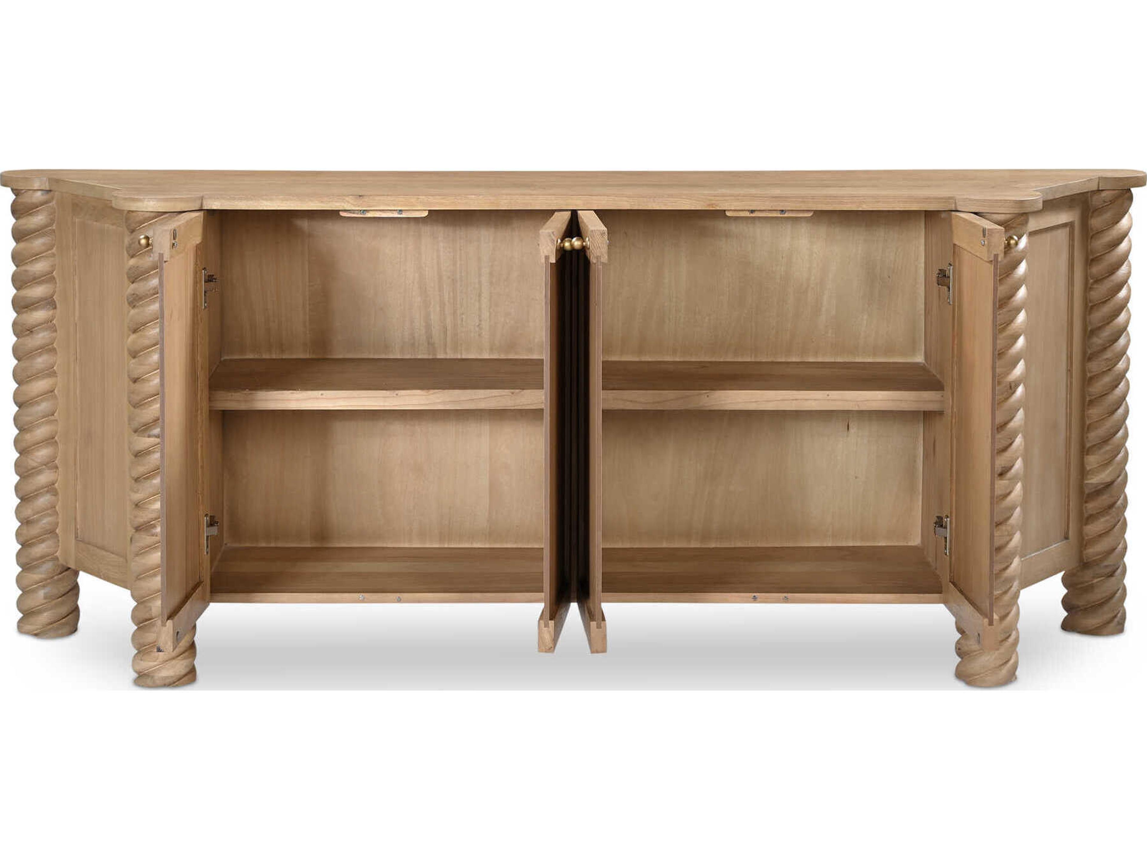 Moe's Home Treccia 76" Oak Wood Natural Sideboard