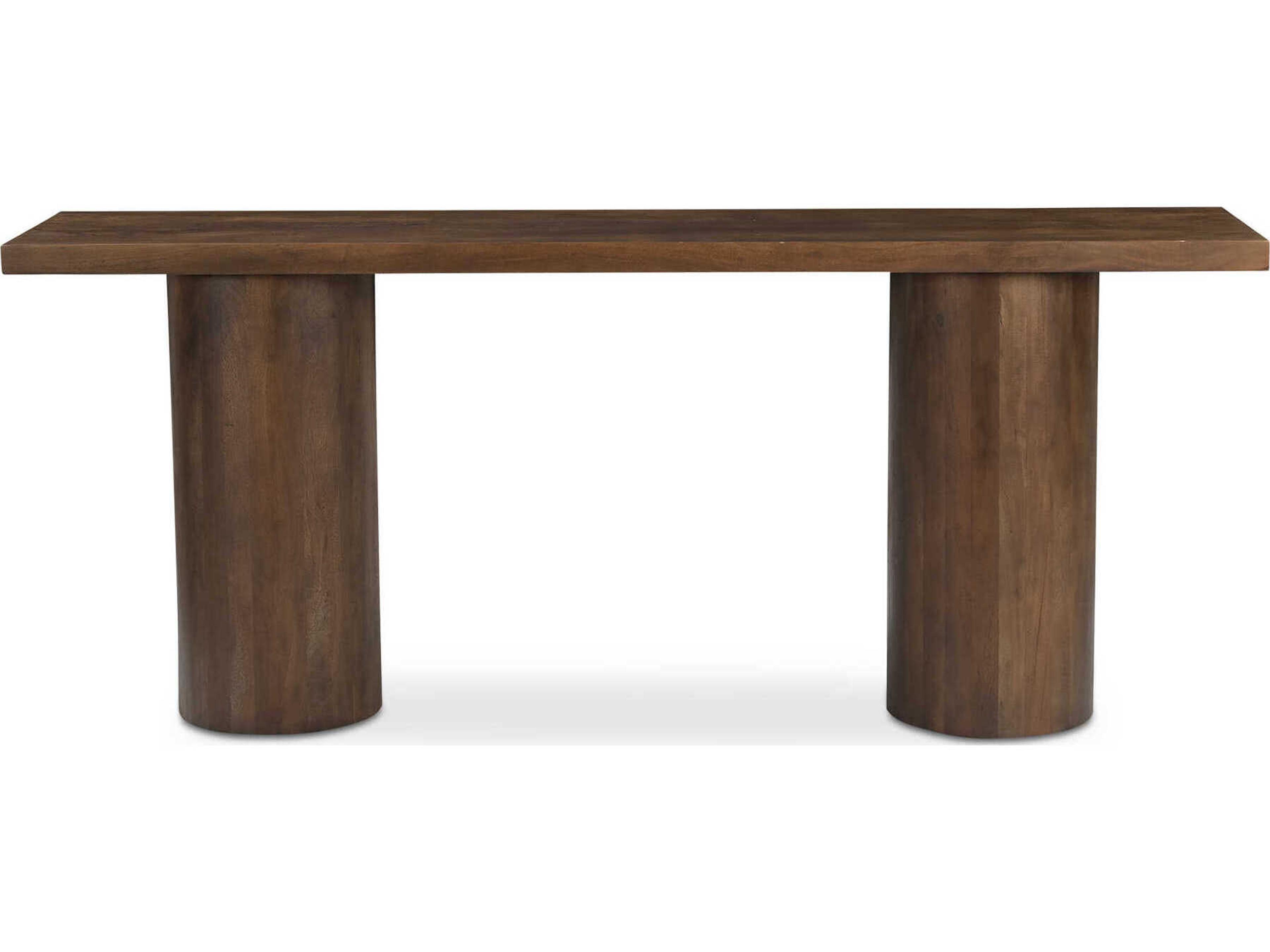 Moe's Home Hadley Rectangular Wood Warm Brown Neem Console Table