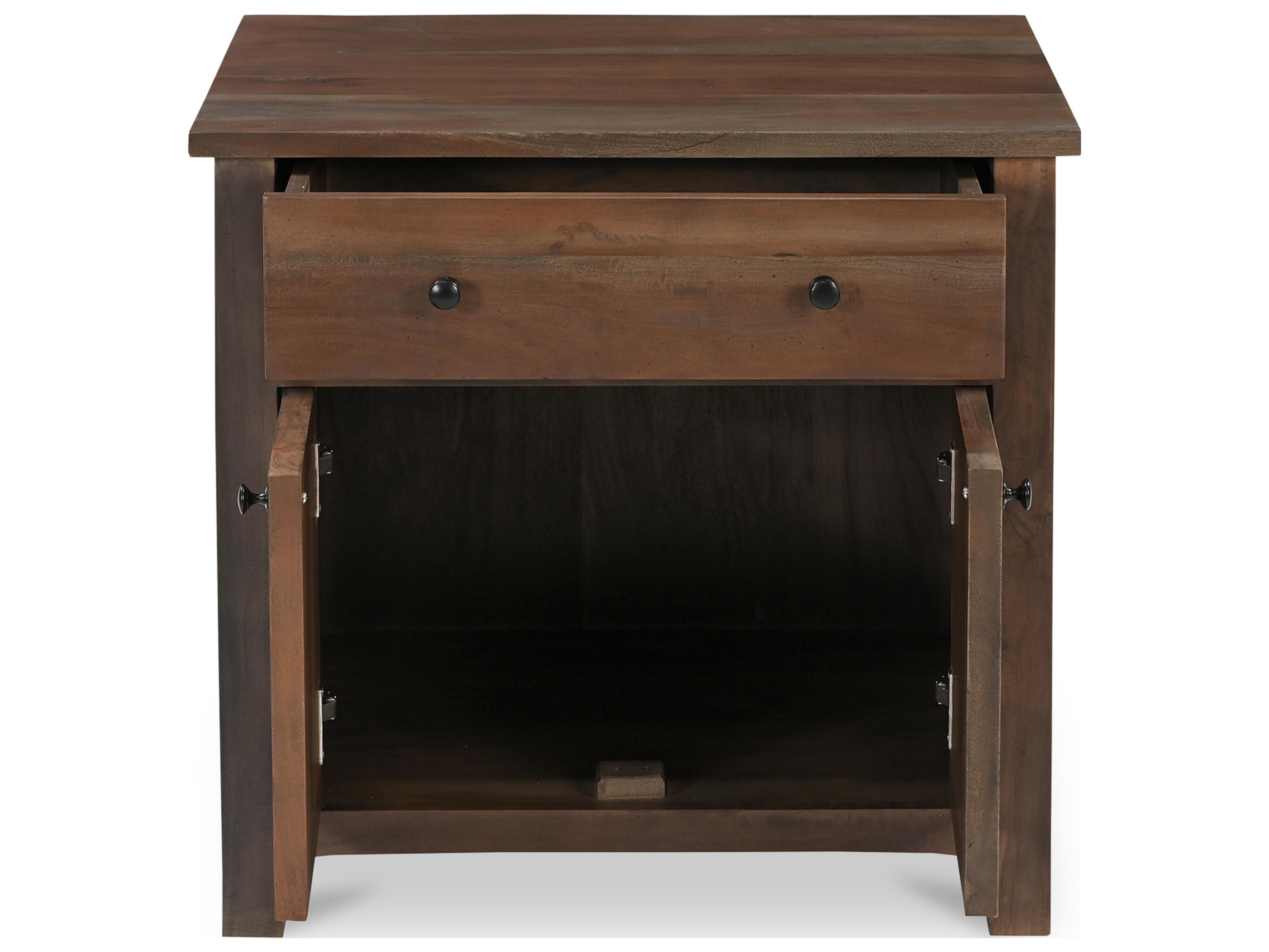 Moe's Home Gene 1-Drawer Acacia Wood Nightstand
