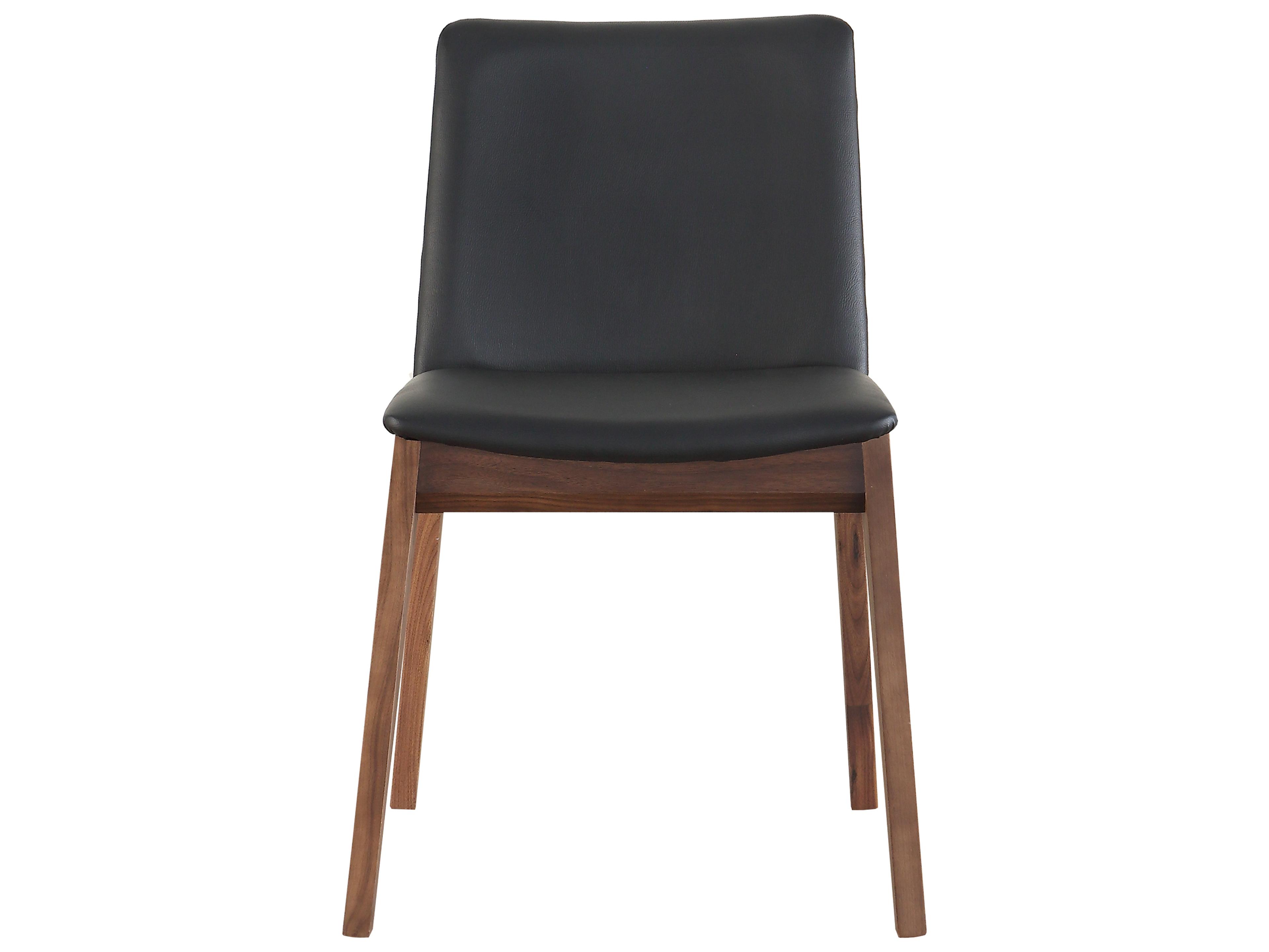 Moe's Home Deco Walnut Wood Brown Side Dining Chair - Set of Two