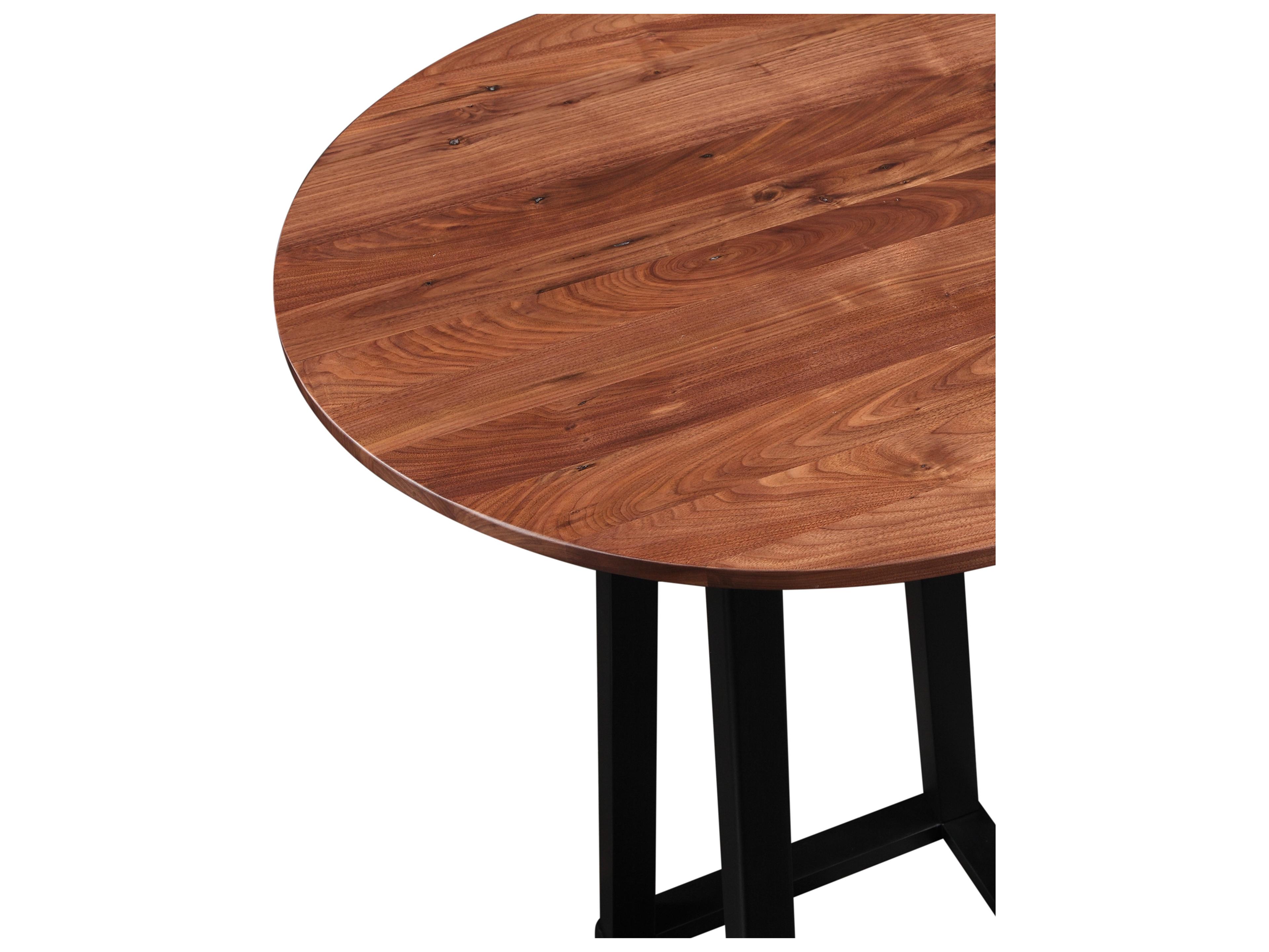 Moe's Home Tri-mesa Matte Lacquer Brown Round Wood Bar Table
