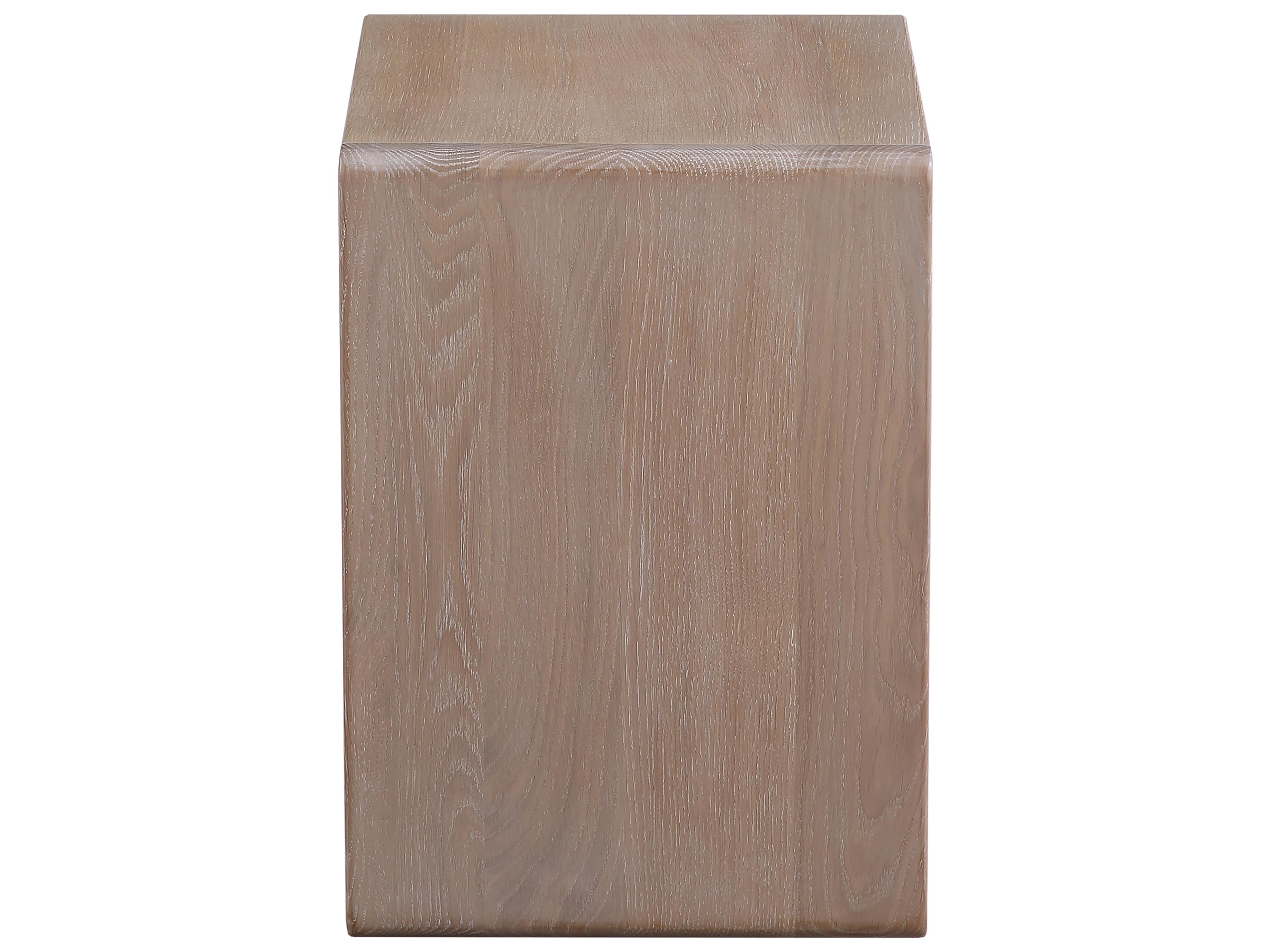 Moe's Home Rectangular Wood White Wash End Table