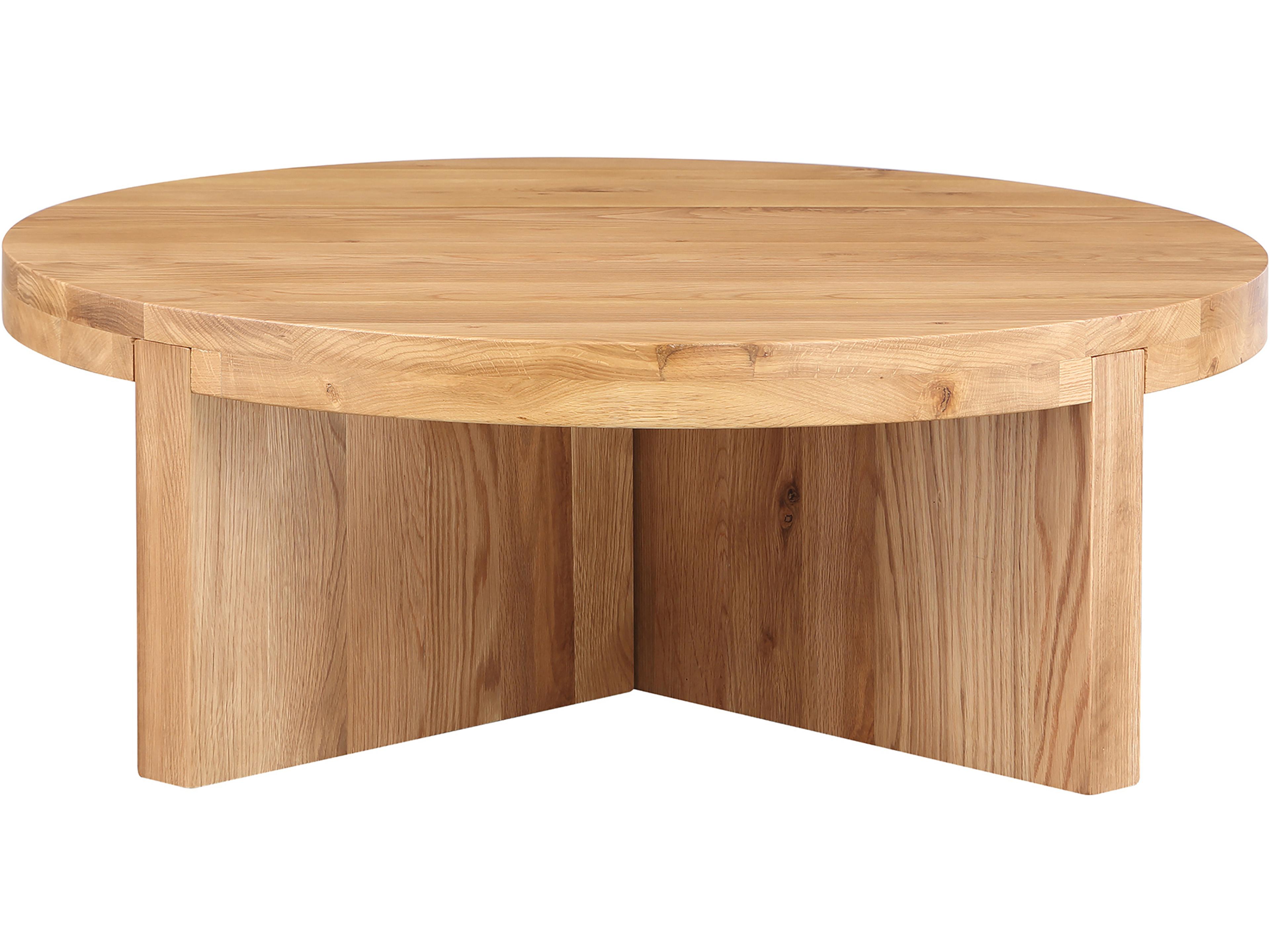 Folke Round Wood Natural Coffee Table