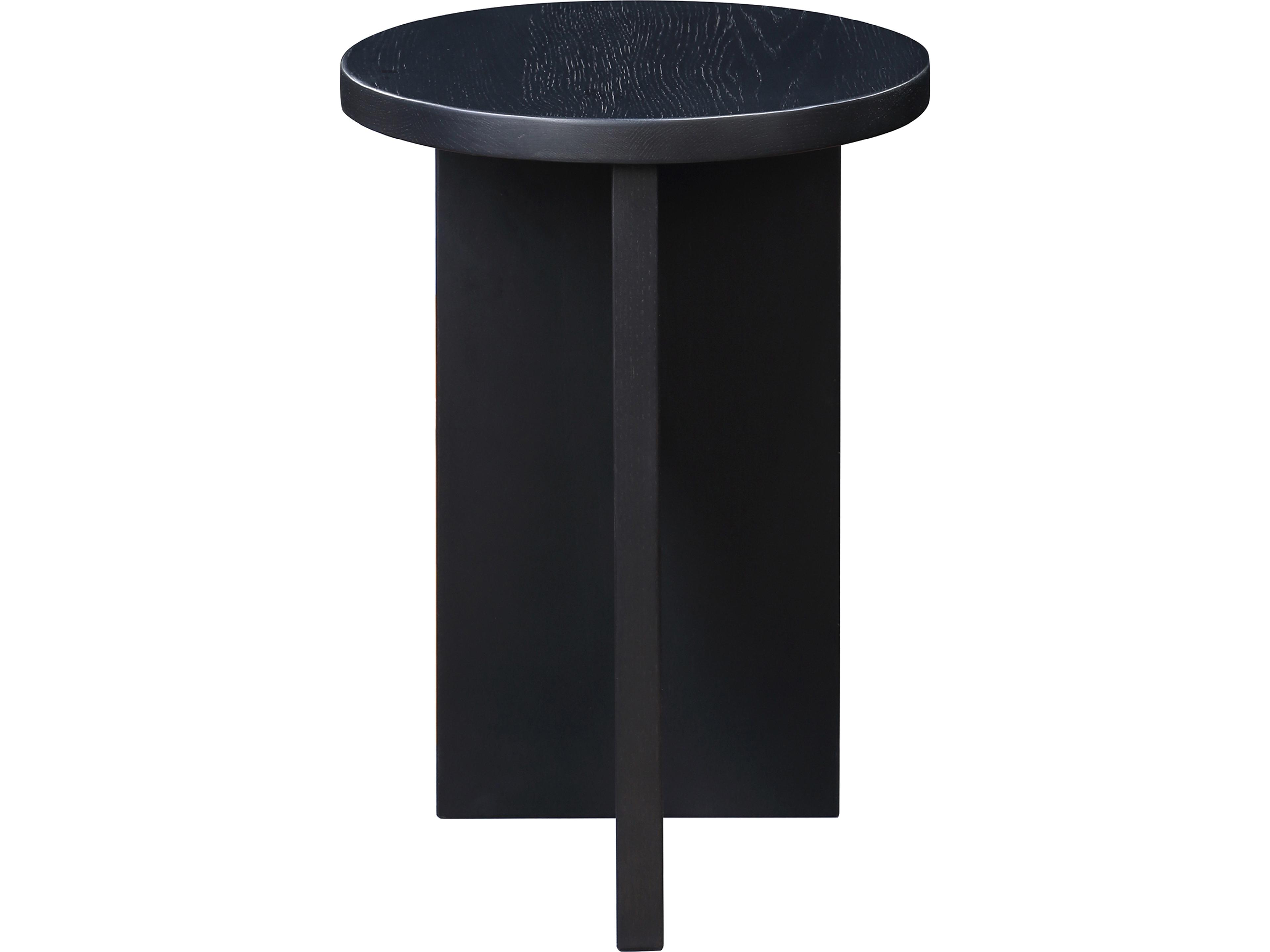 Grace Accent Table Black Oak Sculptural