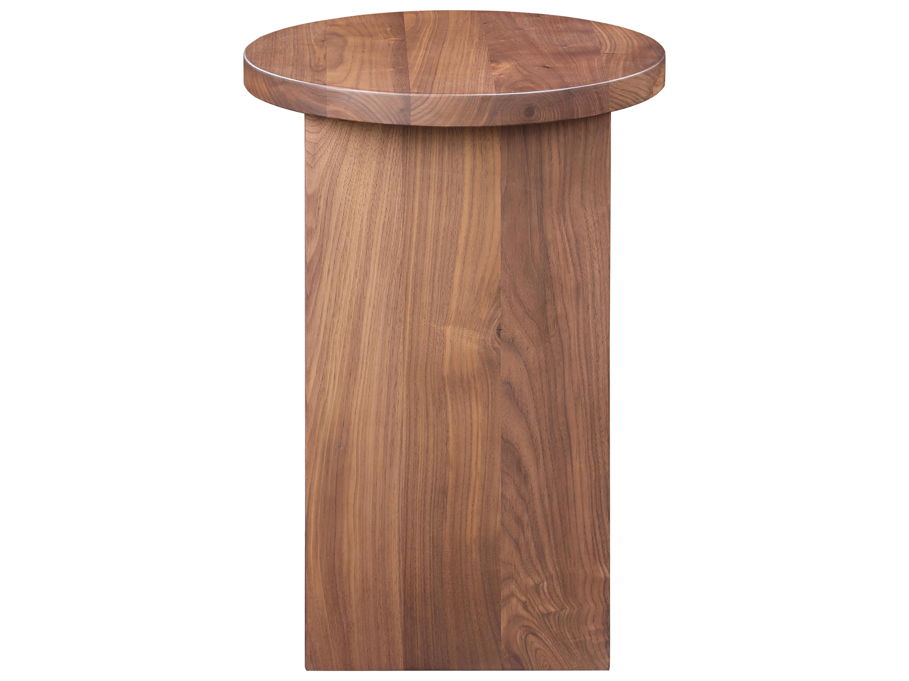 Moe's Home Grace Round Wood Walnut End Table