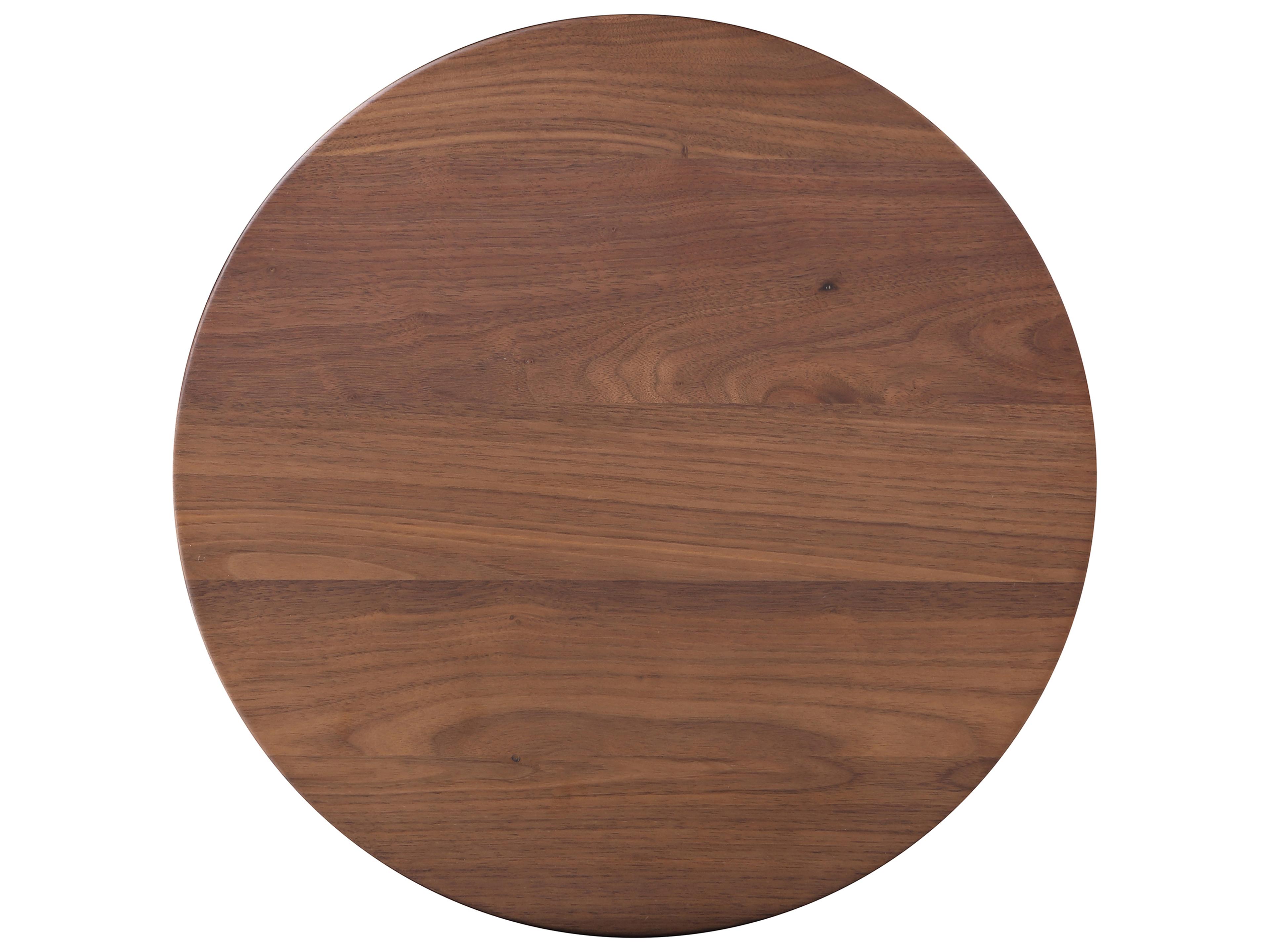 Moe's Home Grace Round Wood Walnut End Table