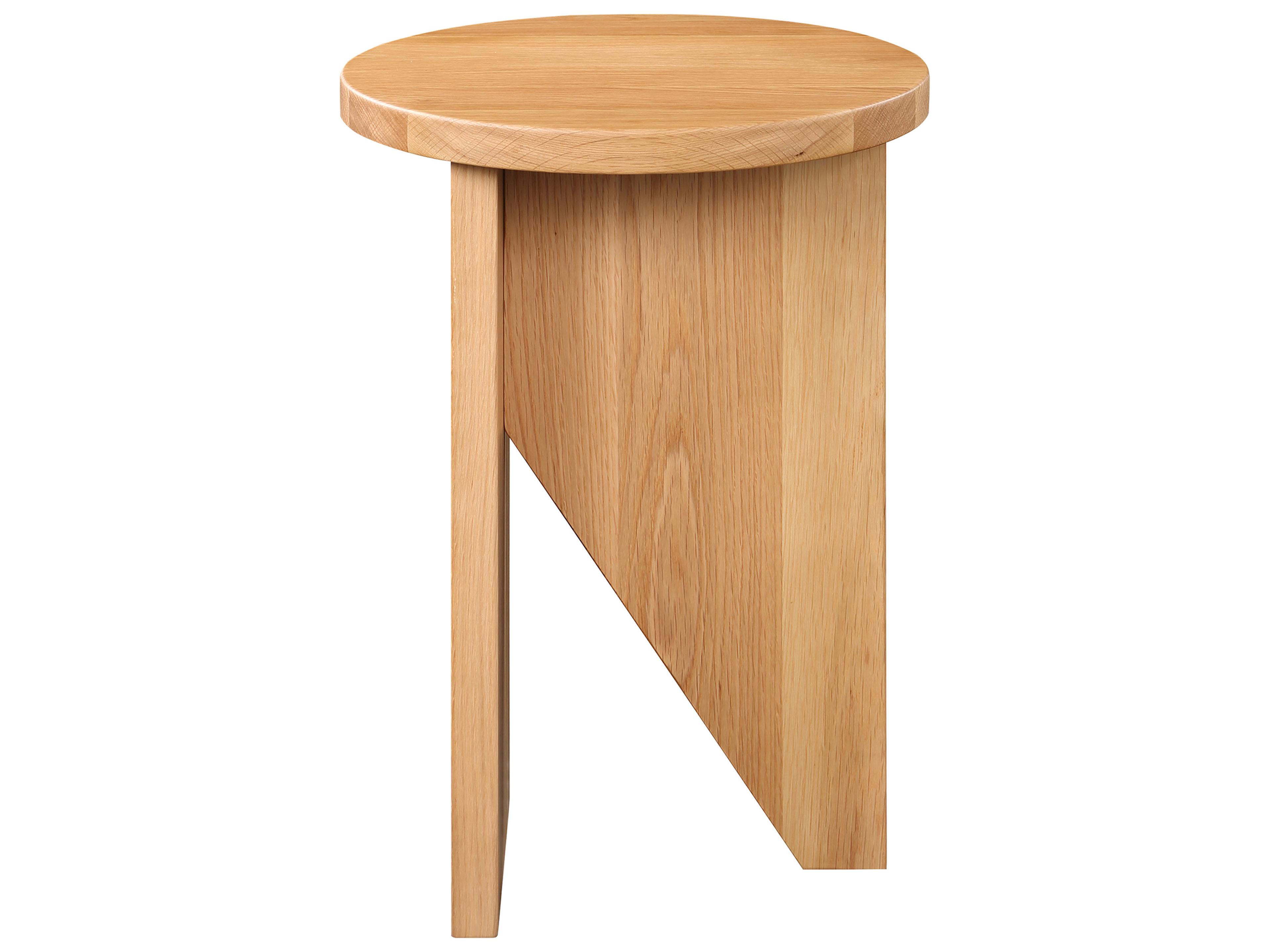 Moe's Home Grace Round Wood Natural Oak End Table