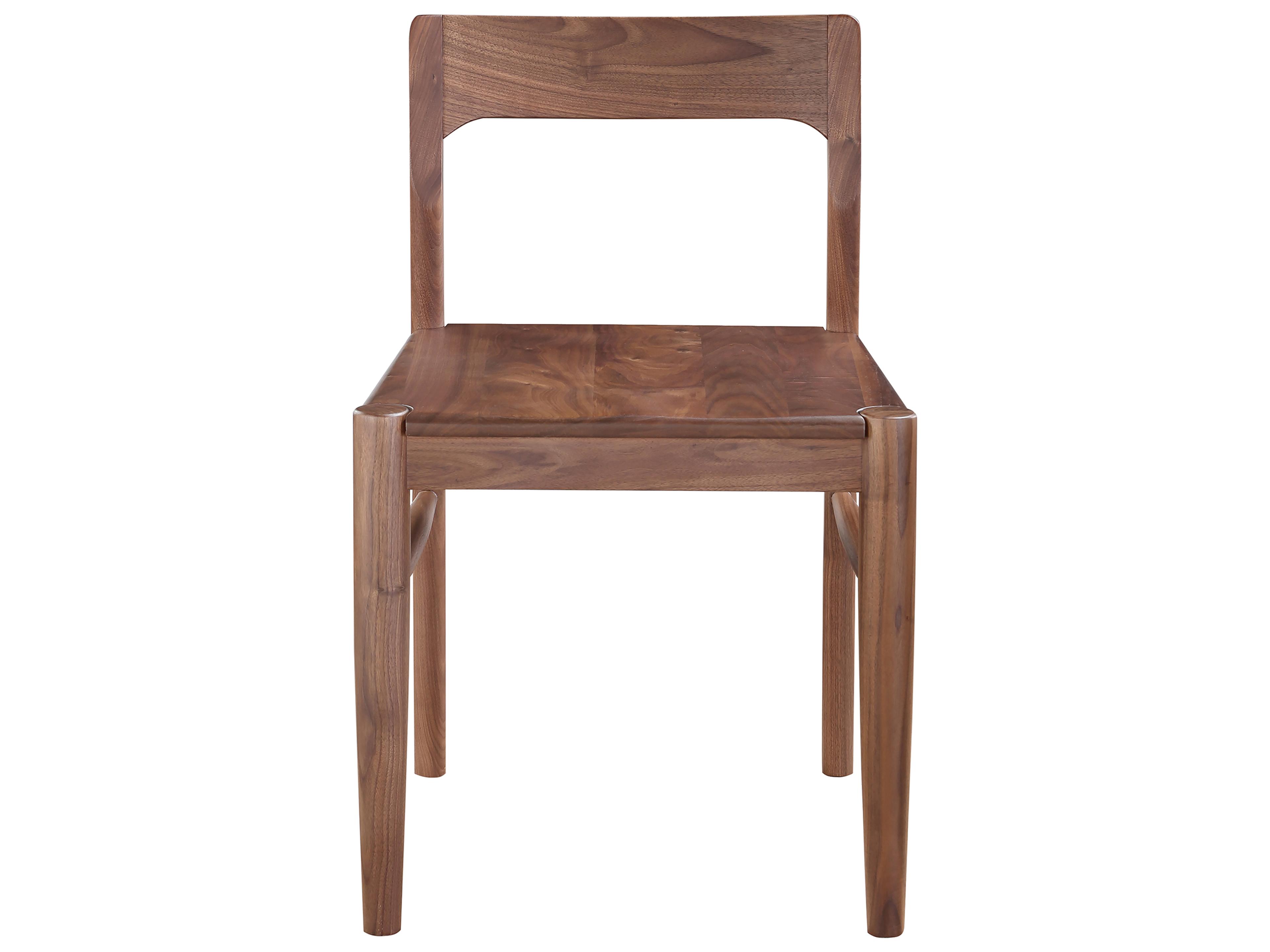 Moe's Home Owing Solid Wood Brown Side Dining Chair - Set of Two