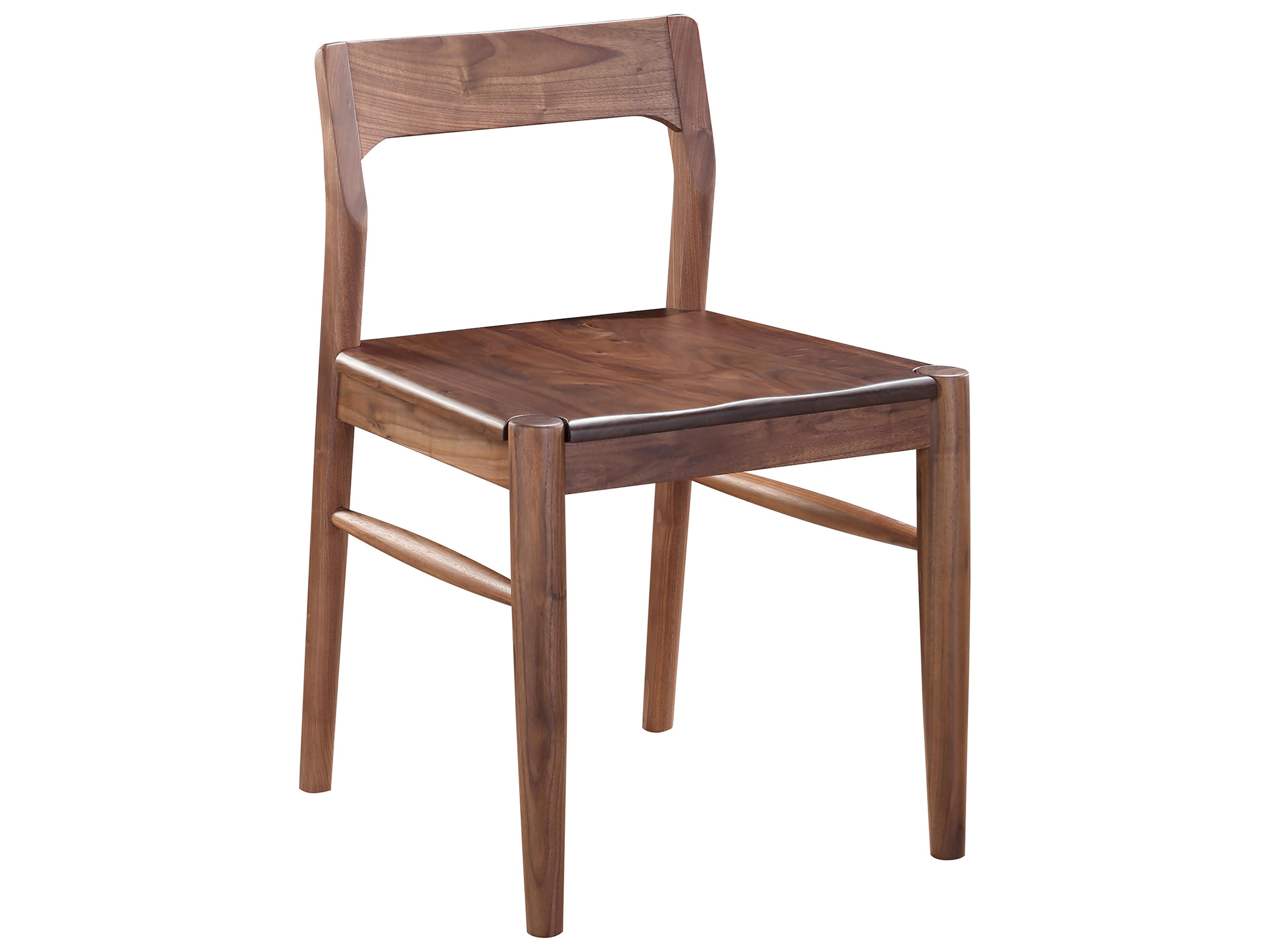 Moe's Home Owing Solid Wood Brown Side Dining Chair - Set of Two