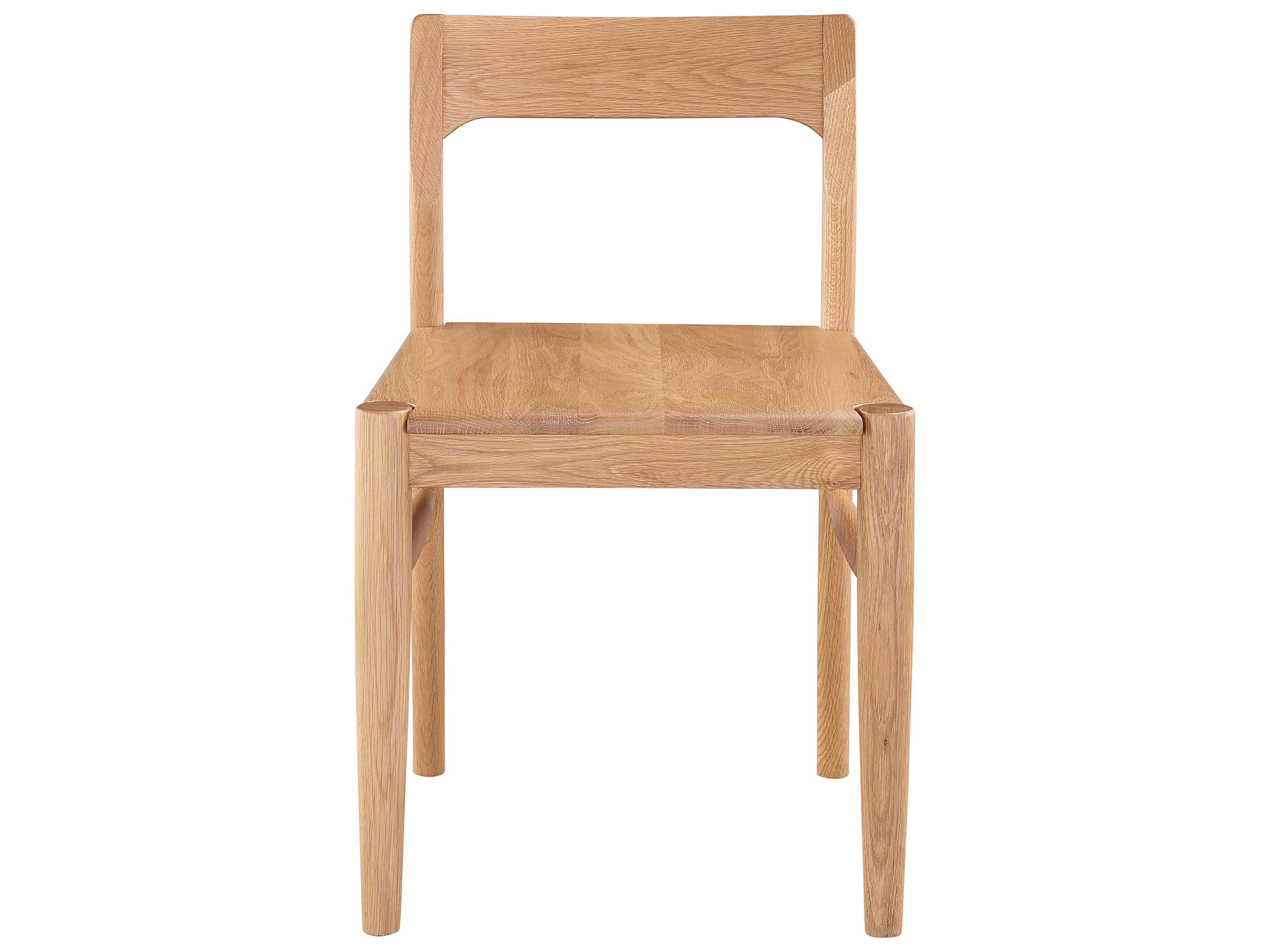 Moe's Home Owing Oak Wood Brown Side Dining Chair - Set of Two