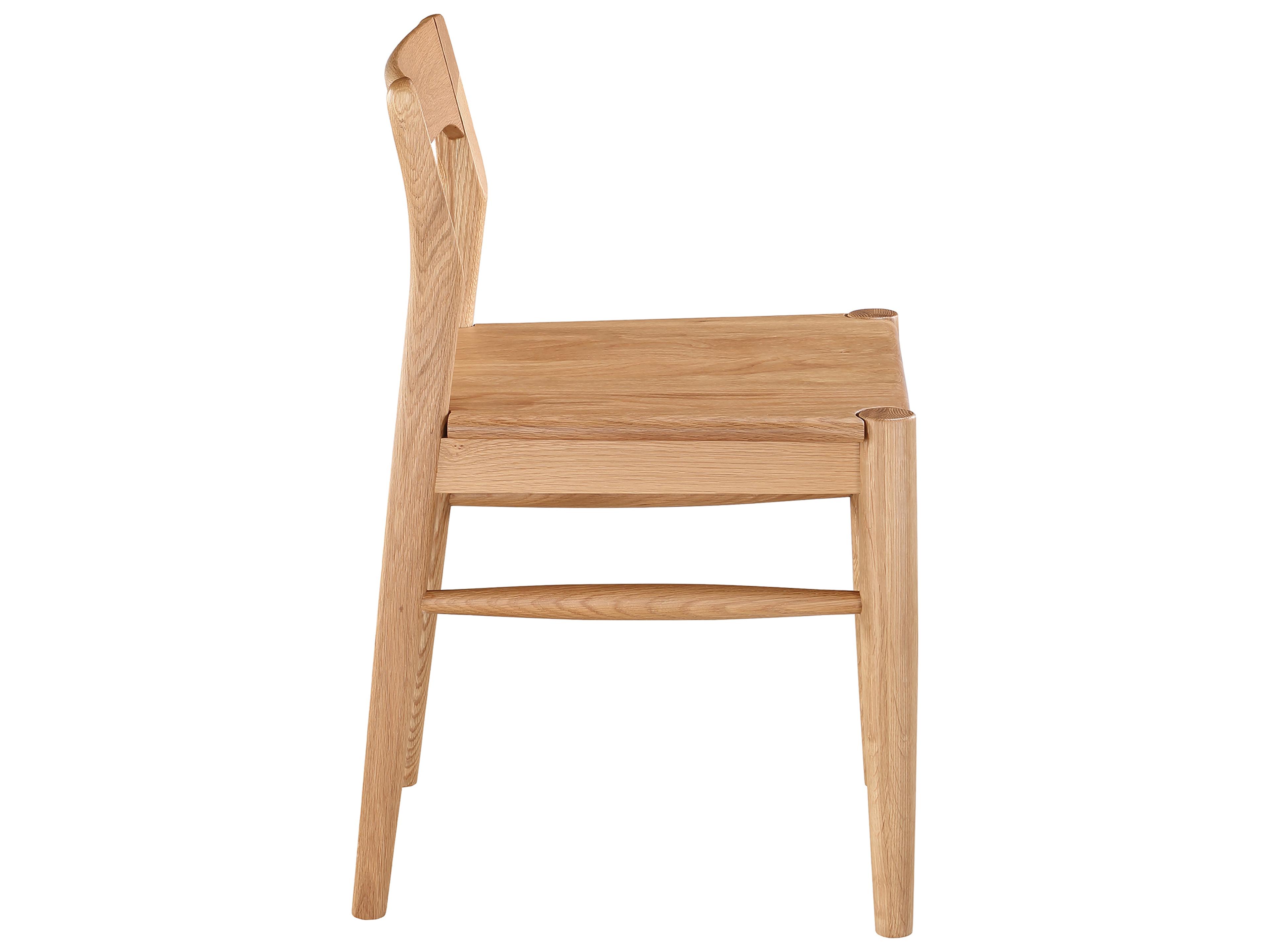 Moe's Home Owing Oak Wood Brown Side Dining Chair - Set of Two