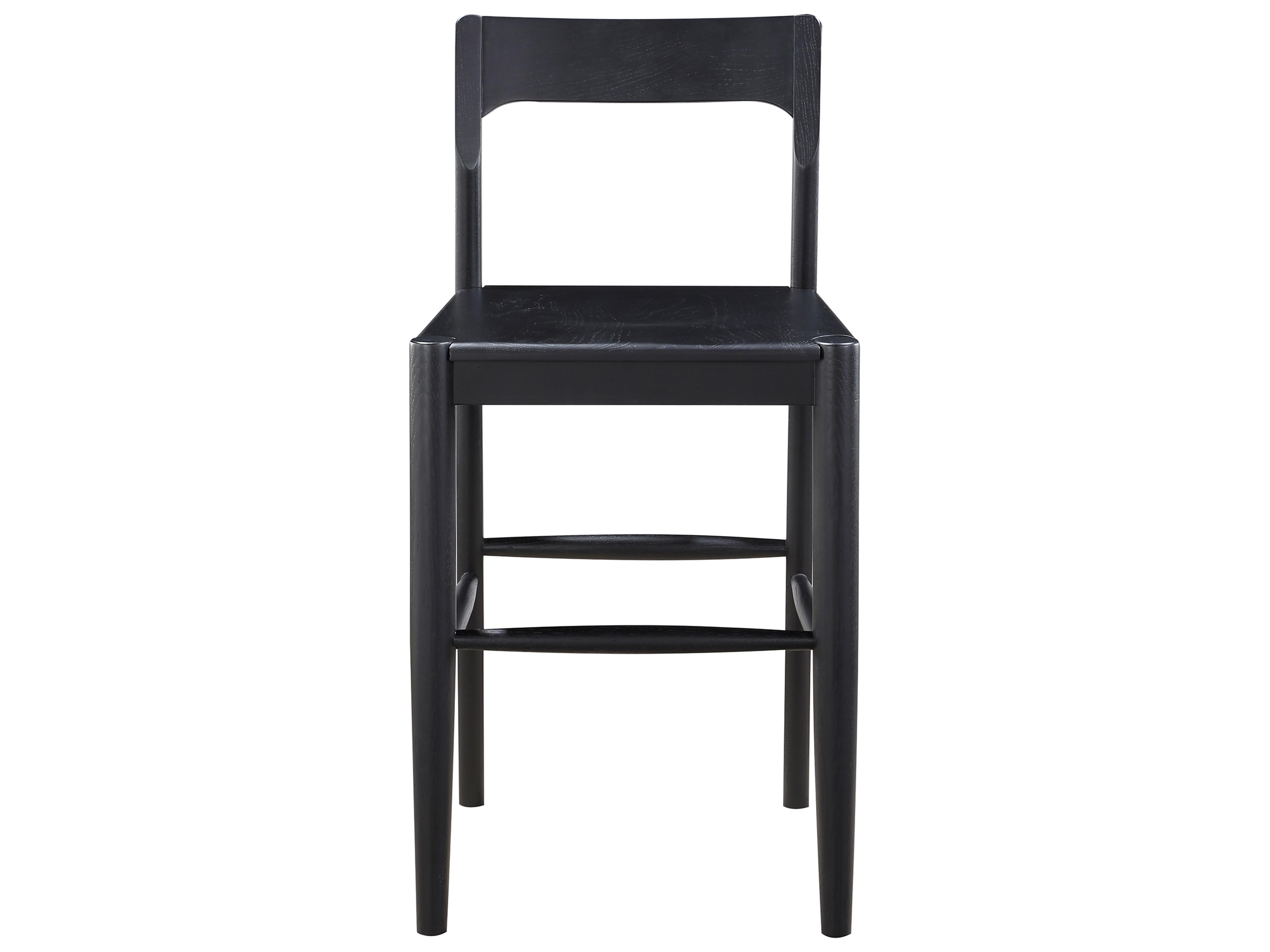 Moe's Home Owing Oak Wood Black Counter Stool