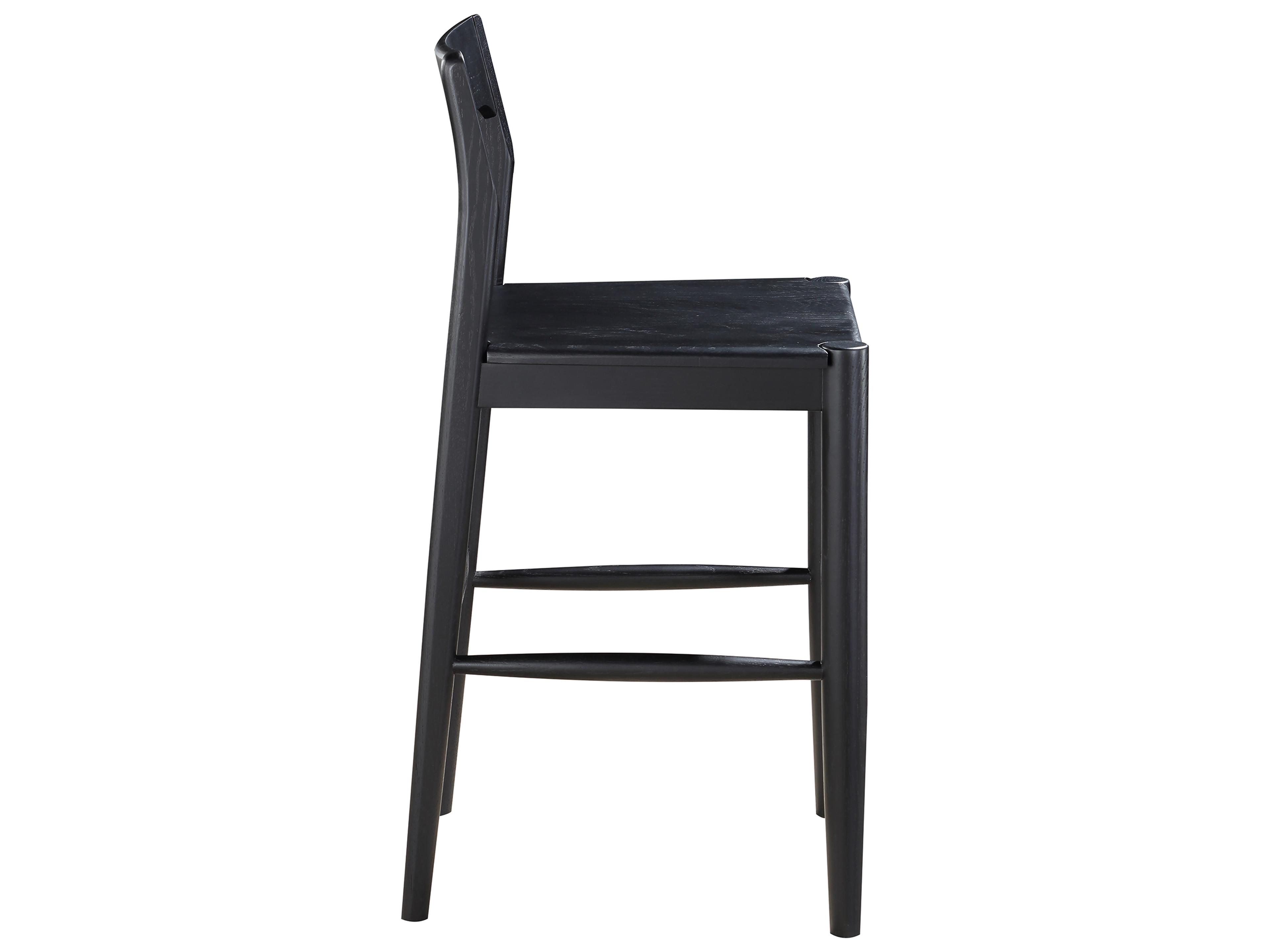 Moe's Home Owing Oak Wood Black Counter Stool