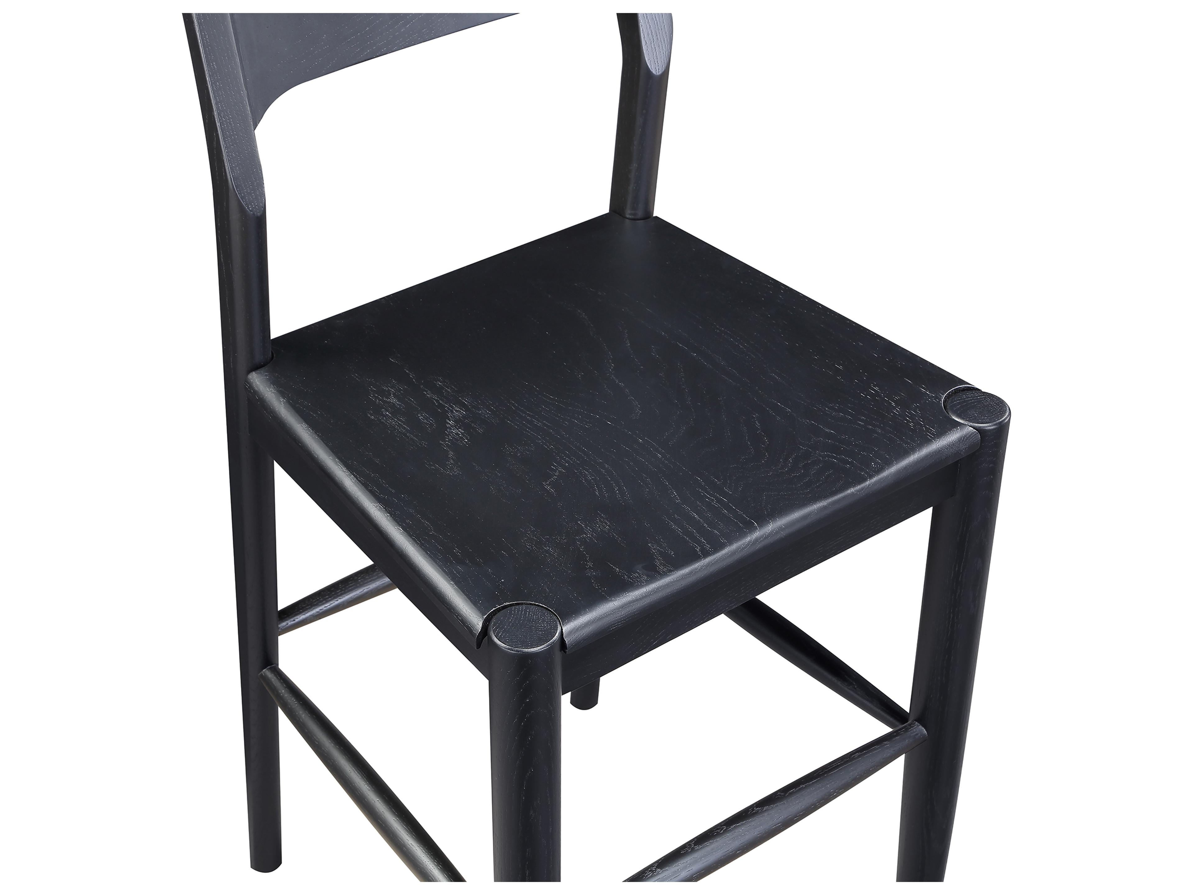 Moe's Home Owing Oak Wood Black Counter Stool